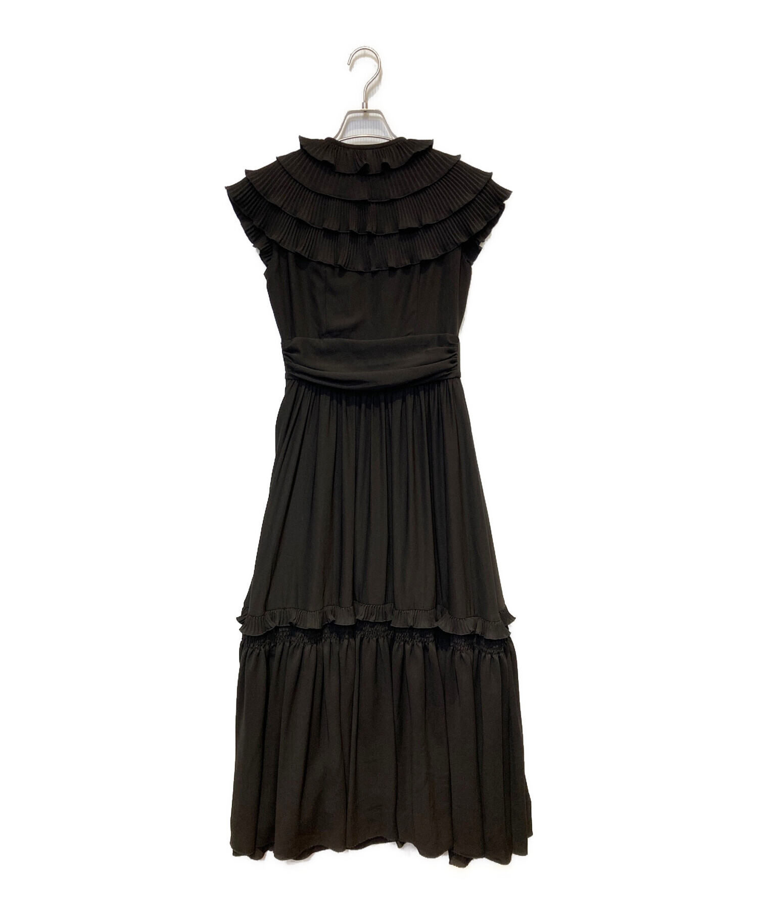 L’aube blanc ローブブラン　ワンピース 中古・古着通販】L'AUBE BLANC (ローブ ブラン) Pleats collar Chiffon