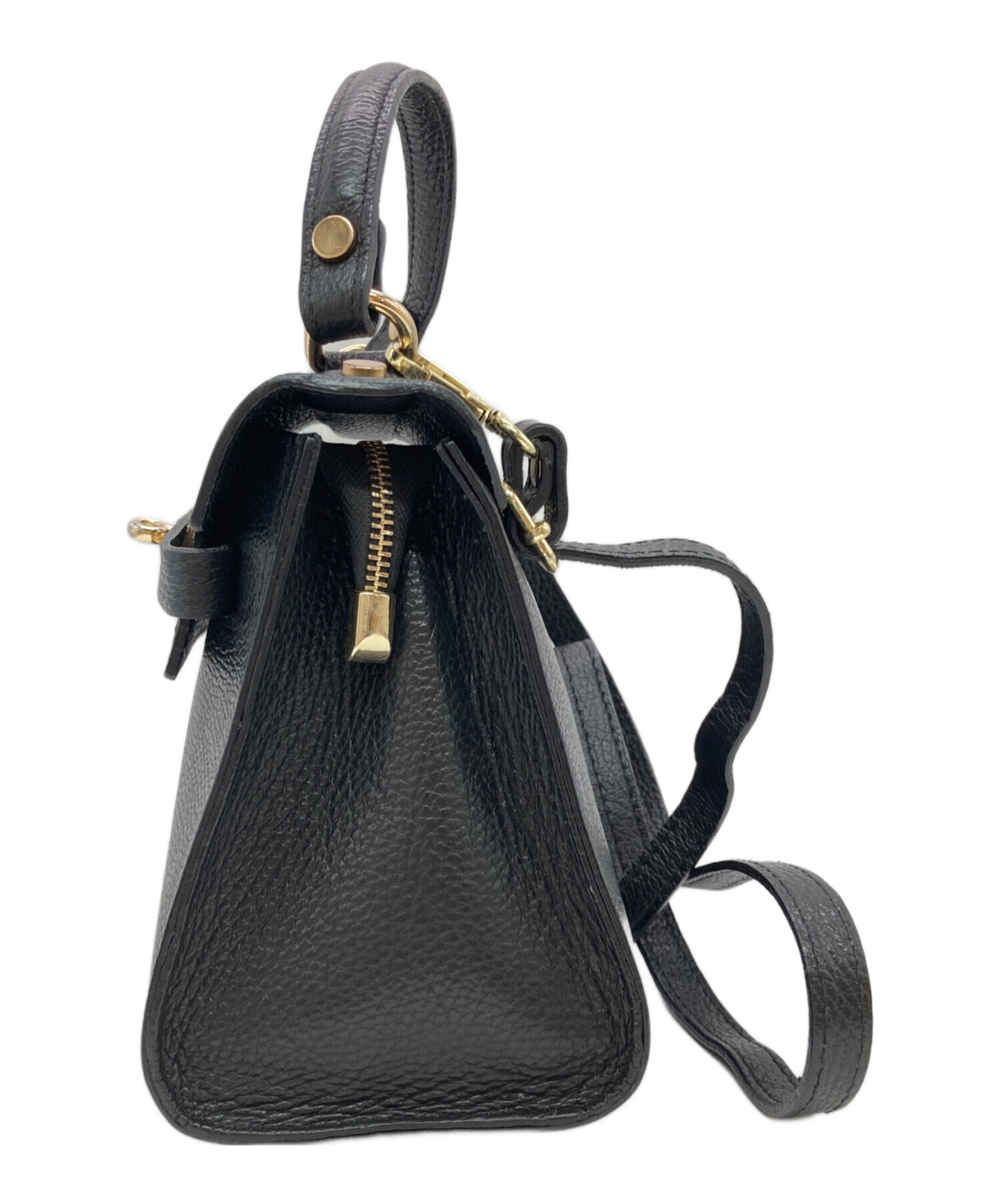 AULENTTI オウレンティ ショルダーバッグ  紺 【古着】【中古】【送料無料】 中古・古着通販】AULENTTI (オウレンティ) CLASSIC 2WAY ハンドル付