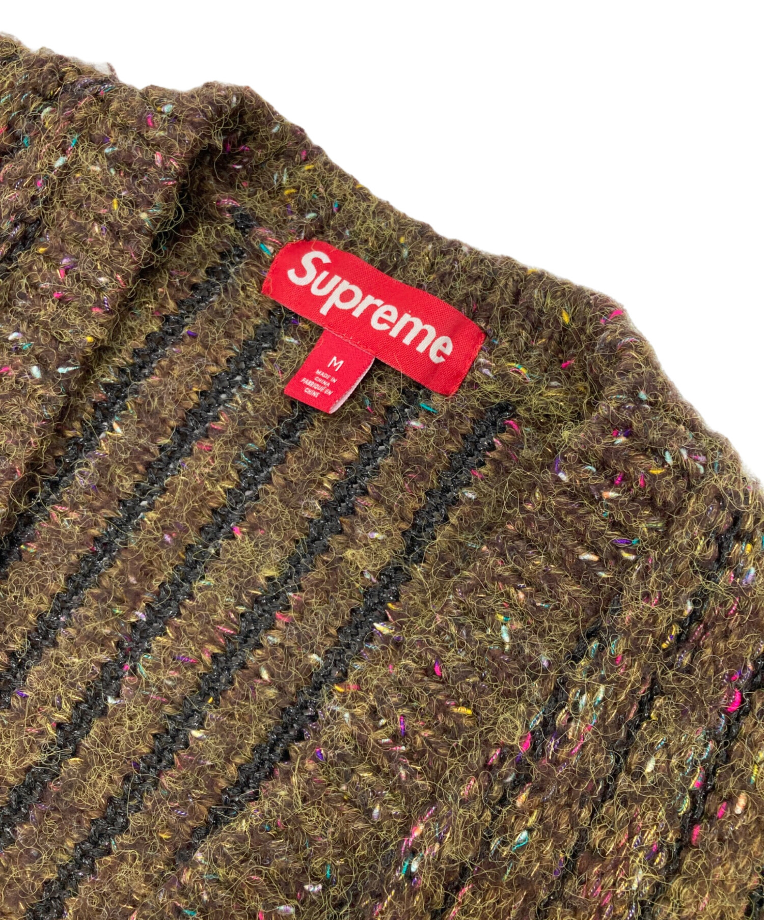 中古・古着通販】SUPREME (シュプリーム) Confetti Cardigan ブラウン