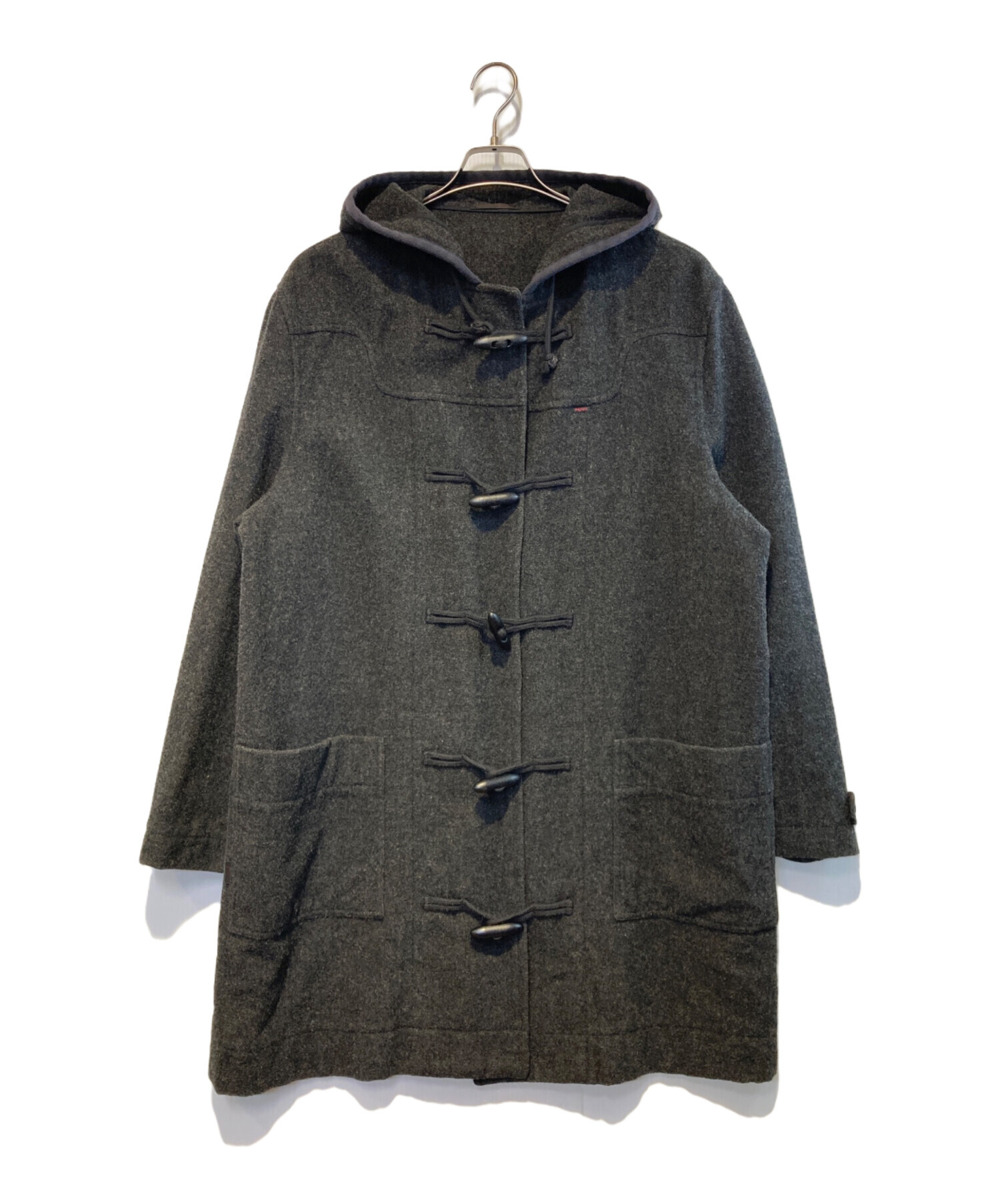 中古・古着通販】PAPAS (パパス) ウールダッフルコート グレー サイズ