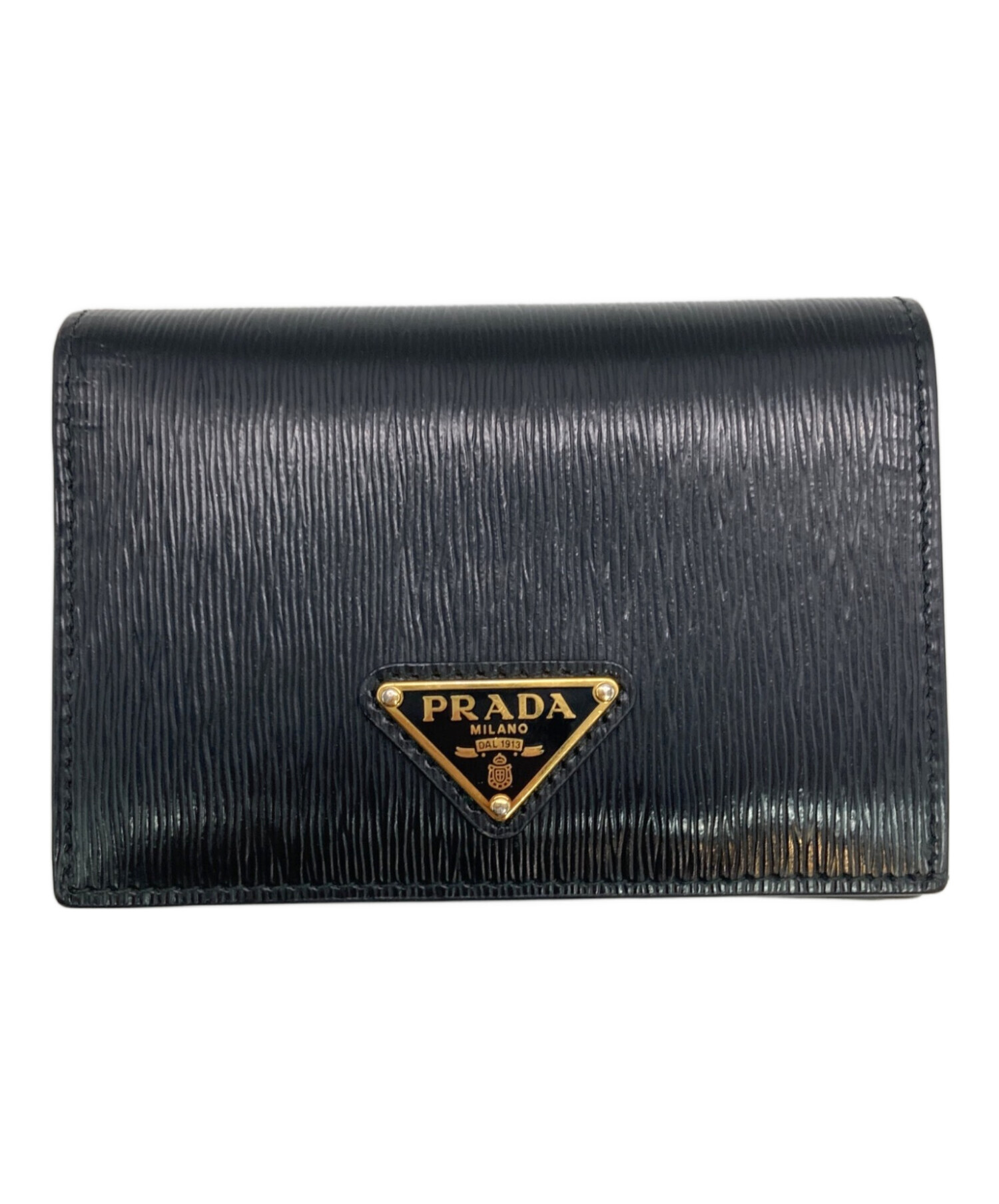 中古・古着通販】PRADA (プラダ) コンパクトウォレット ブラック