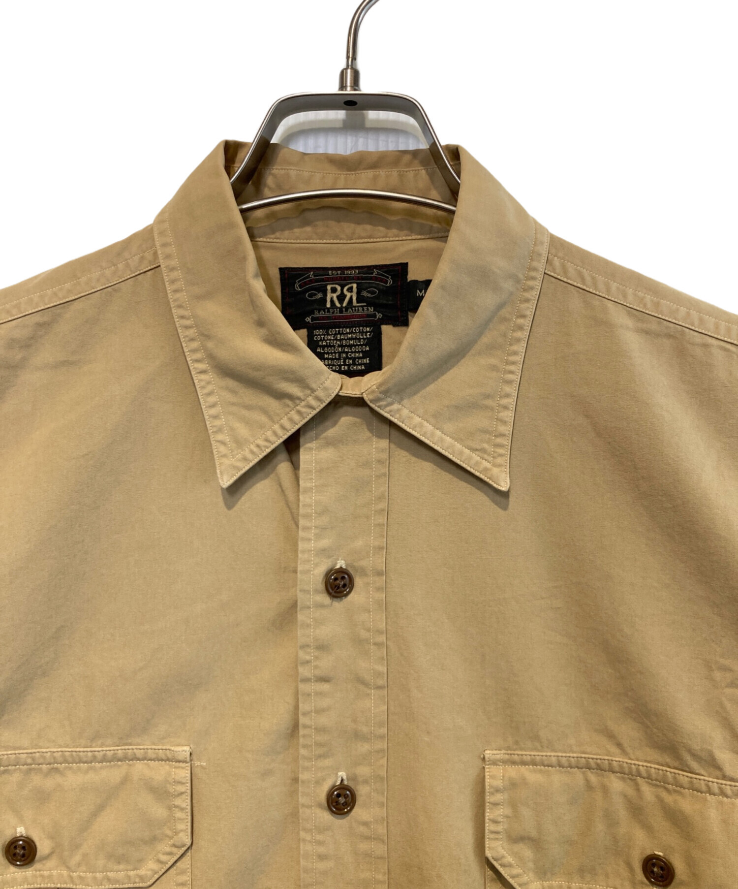 中古・古着通販】RRL (ダブルアールエル) ワークシャツ ベージュ