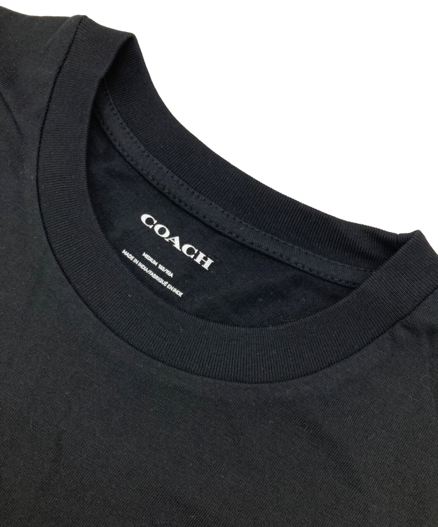 中古・古着通販】COACH (コーチ) ロゴプリントTシャツ ブラック サイズ 