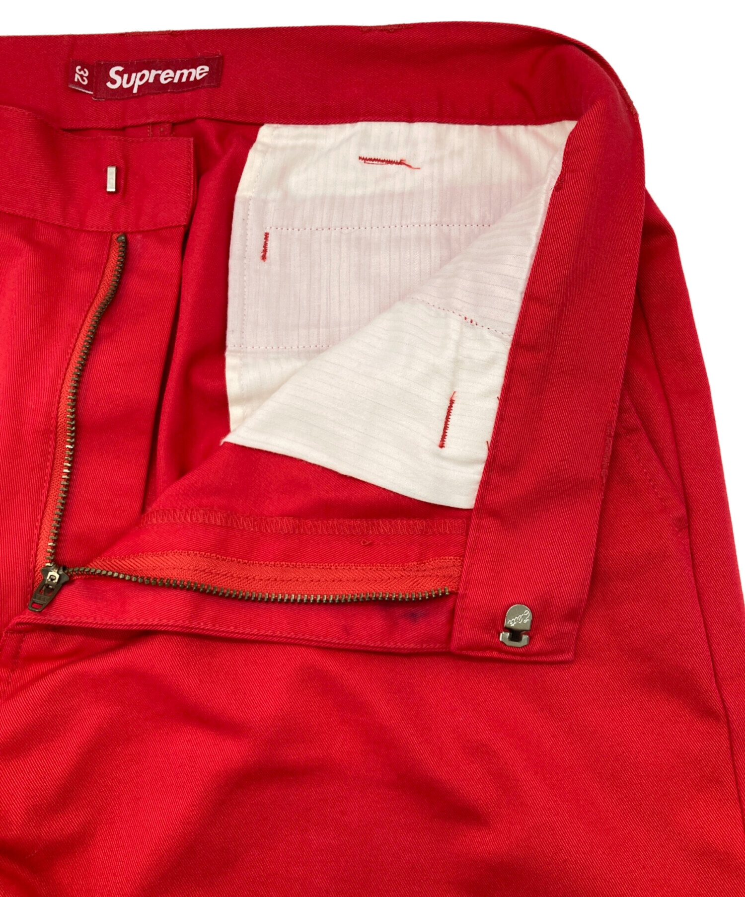 中古・古着通販】SUPREME (シュプリーム) Work Pant レッド サイズ:32
