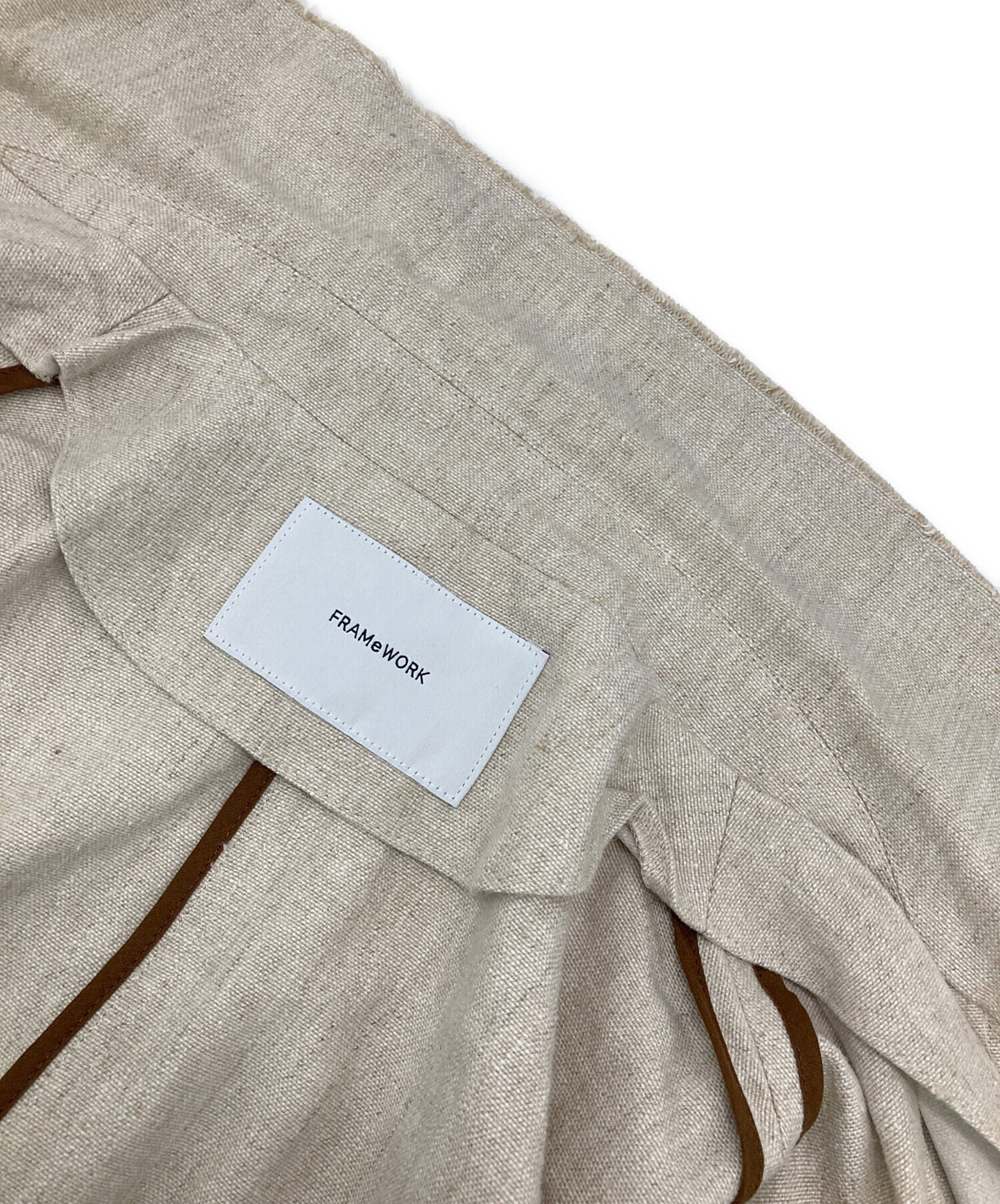 中古・古着通販】FRAMeWORK (フレームワーク) 綿麻プレーンコート