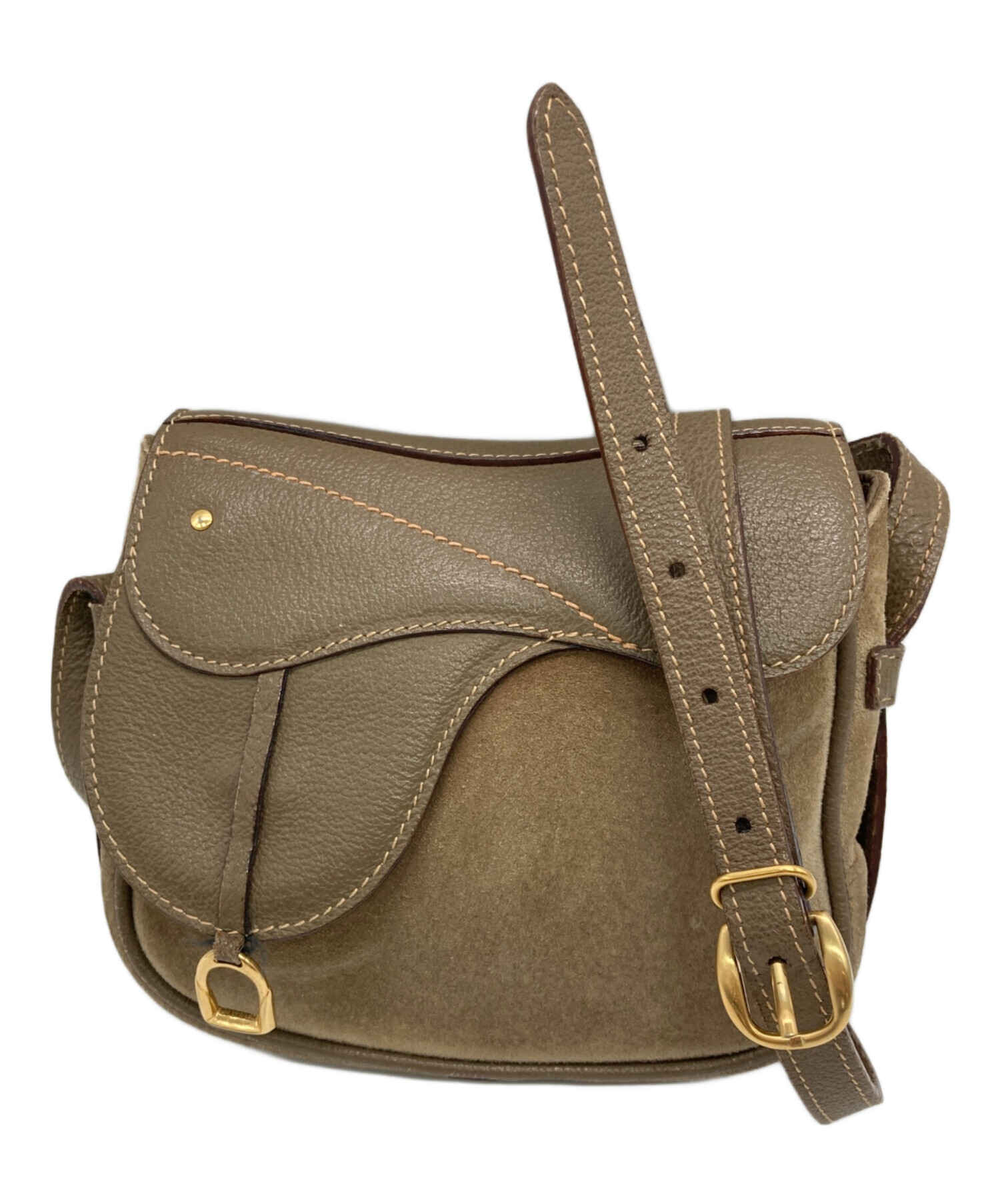 【vintage】GUCCI レザースウェード切替ショルダーバッグ vintage】GUCCI レザースウェード切替ショルダーバッグ