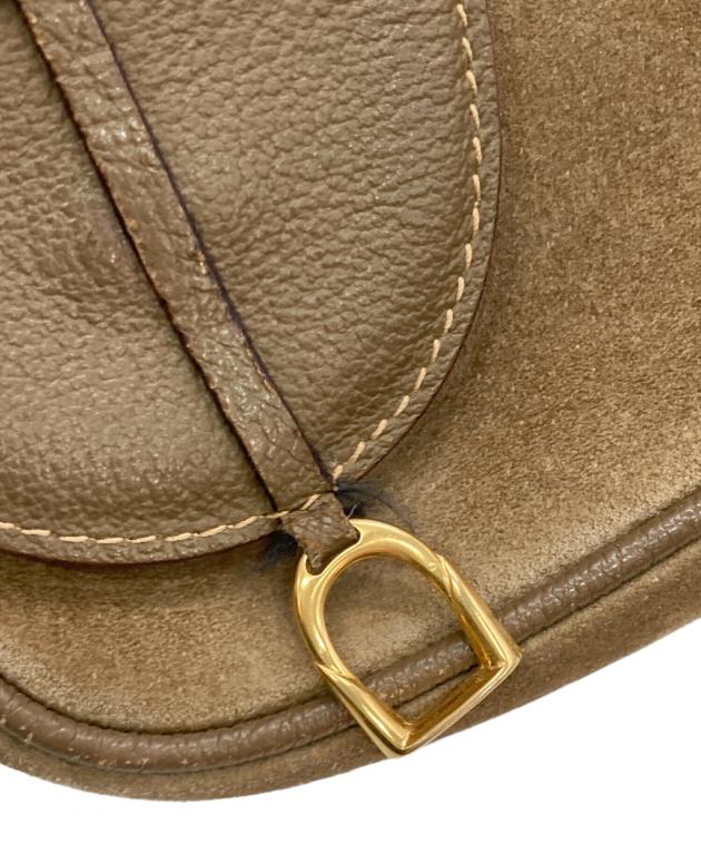 【vintage】GUCCI レザースウェード切替ショルダーバッグ vintage】GUCCI レザースウェード切替ショルダーバッグ