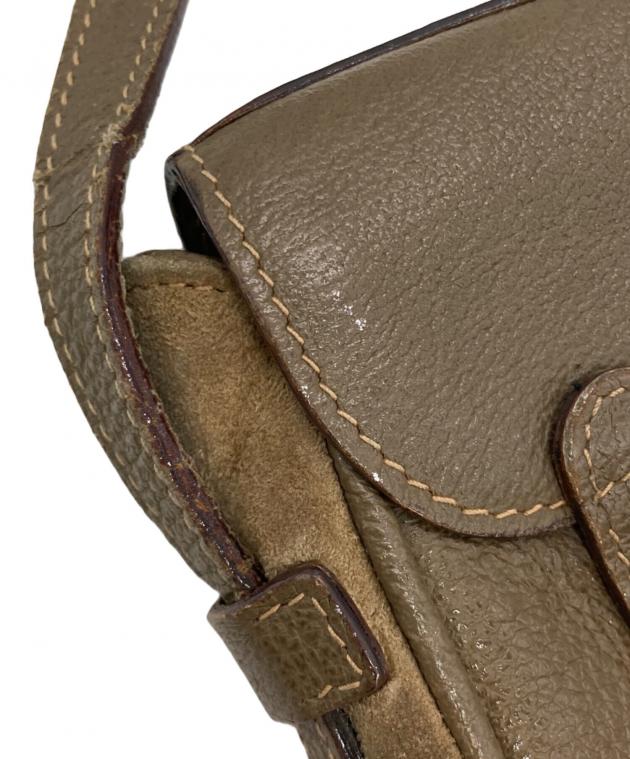 中古・古着通販】GUCCI (グッチ) スウェードレザーショルダーバッグ