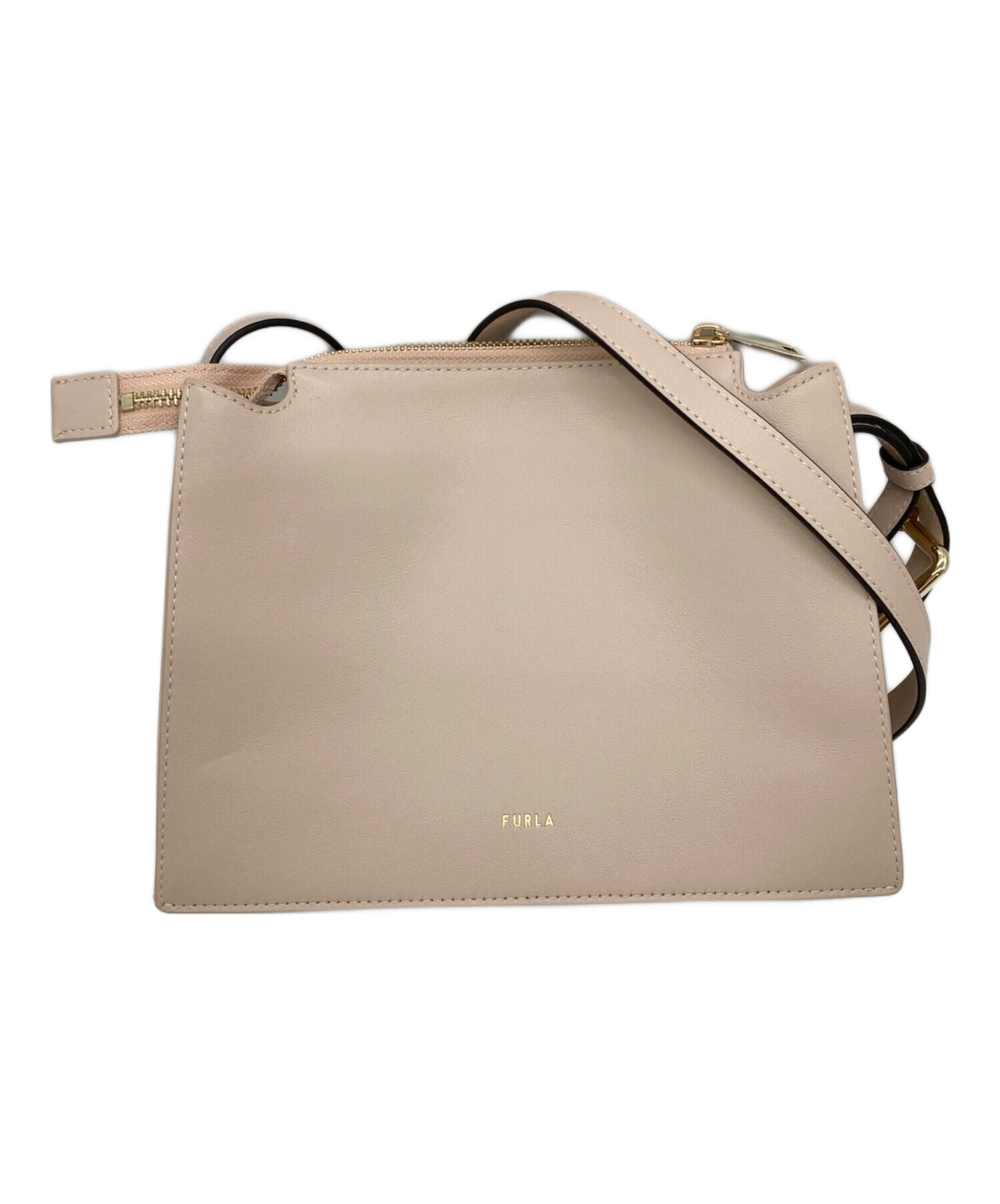 中古・古着通販】FURLA (フルラ) NUVOLA CROSSBODY ピンクベージュ 