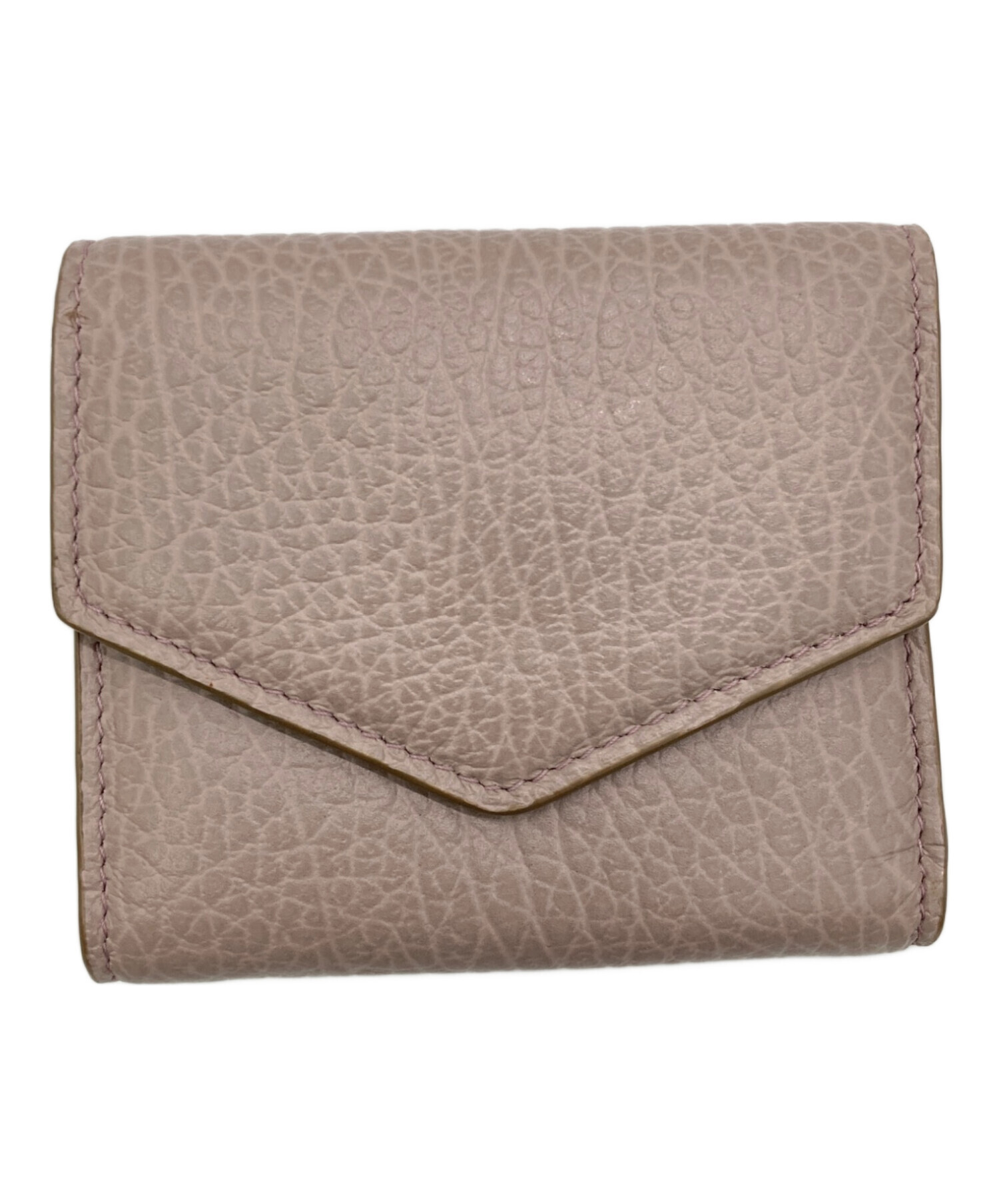 メゾンマルジェラ maison margiela 三つ折り財布 ピンクベージュ 中古・古着通販】Maison Margiela (メゾンマルジェラ) 4ステッチ3