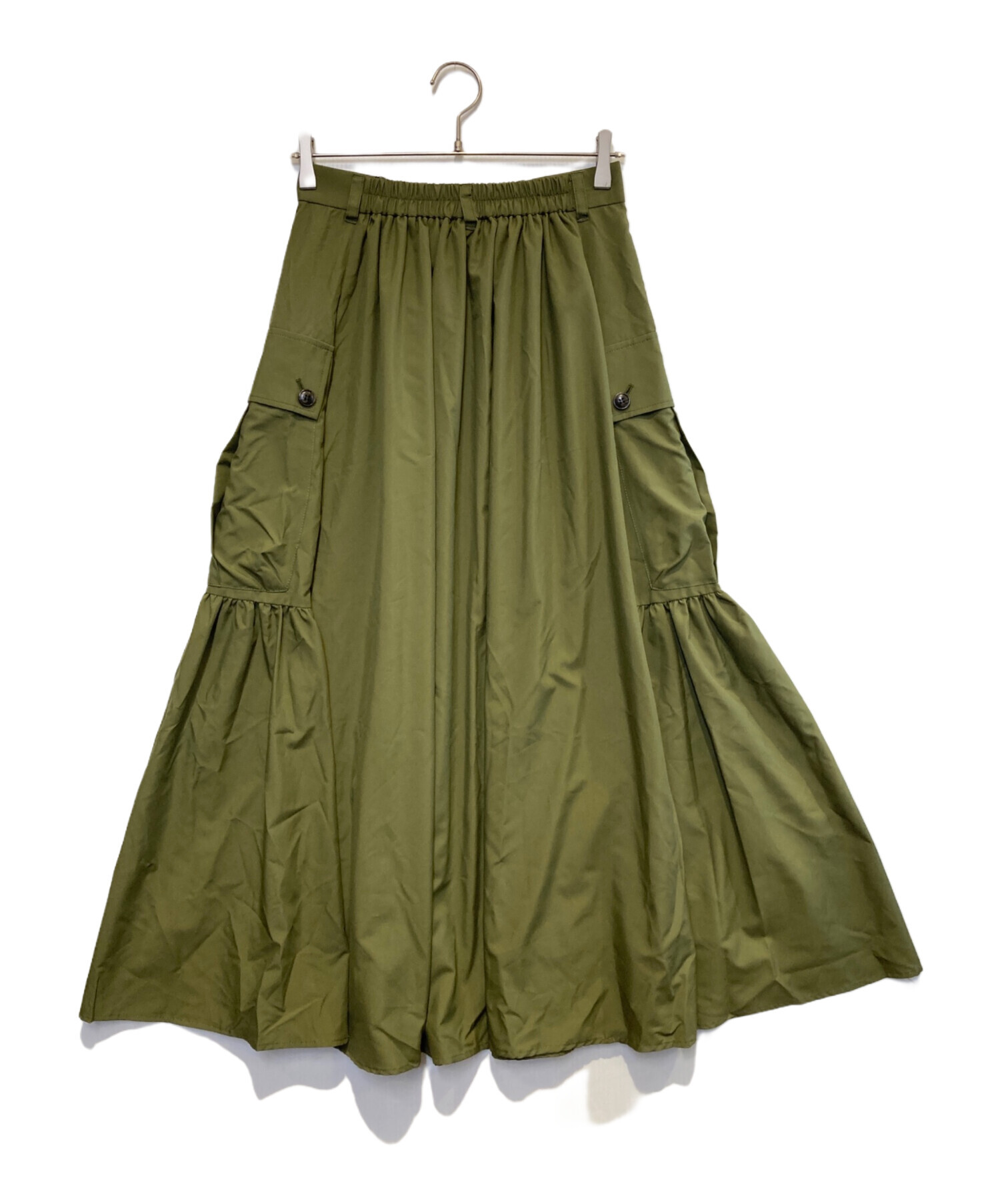 中古・古着通販】&ellecy (アンドエルシー) カーゴスカート カーキ