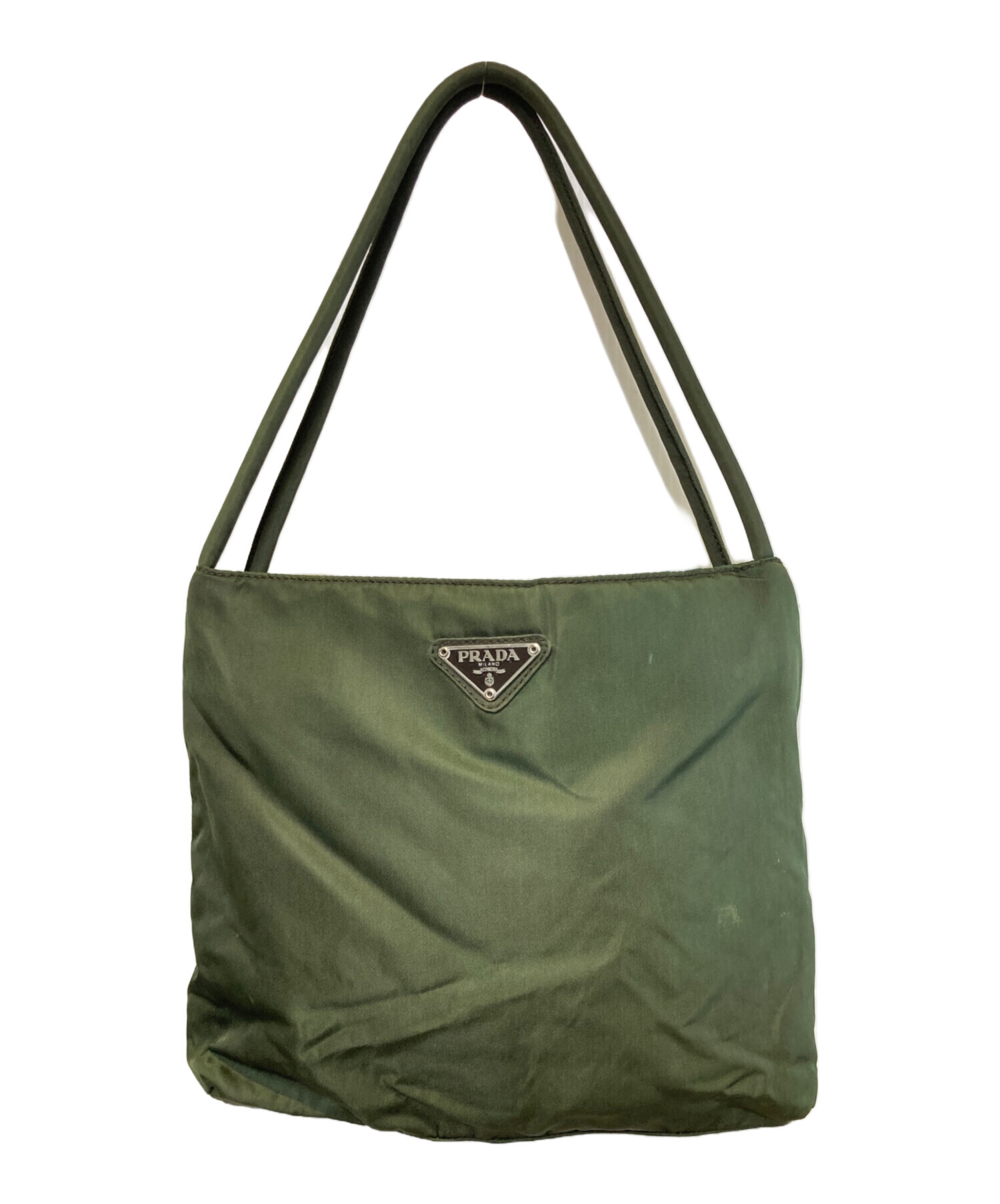 中古・古着通販】PRADA (プラダ) プレートロゴナイロントートバッグ 