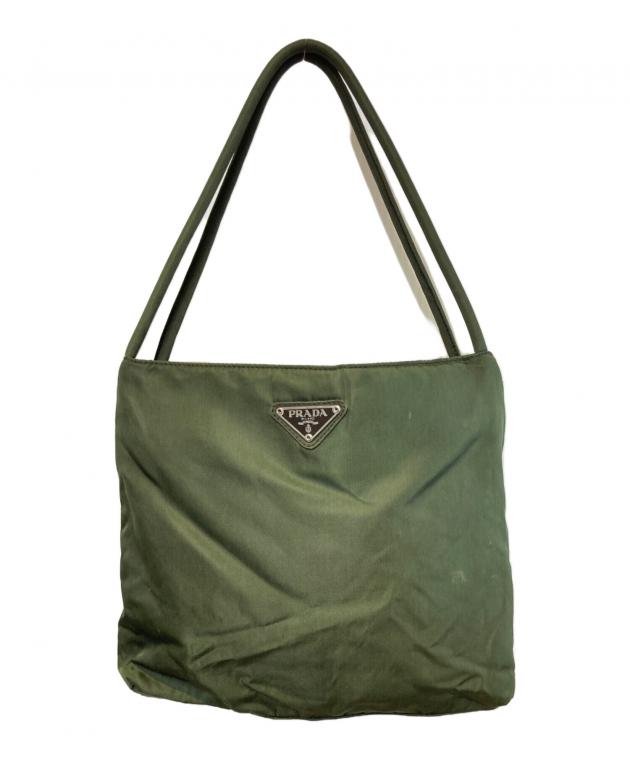 中古・古着通販】PRADA (プラダ) プレートロゴナイロントートバッグ