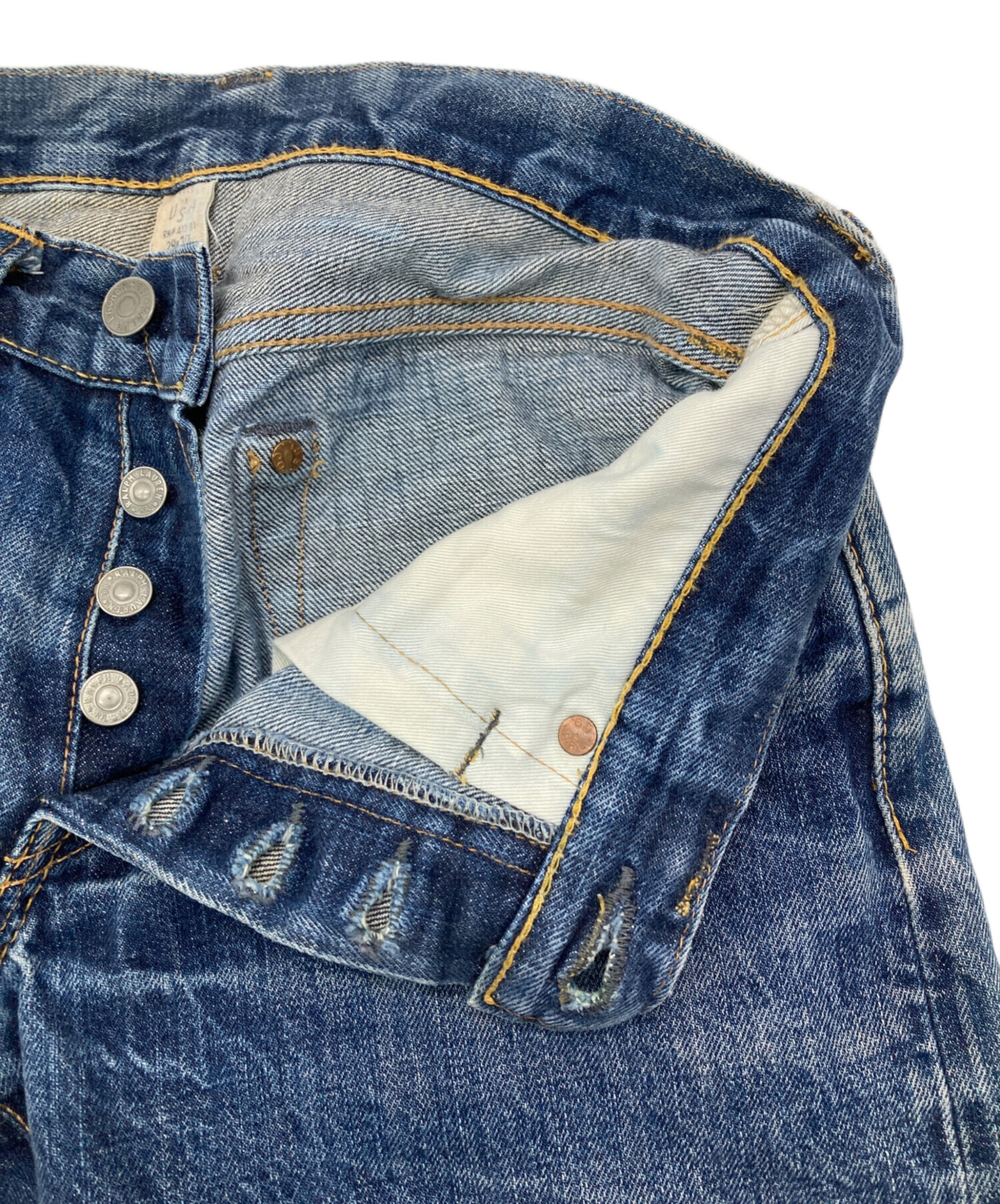 中古・古着通販】RRL (ダブルアールエル) SLIM FITセルビッチデニム