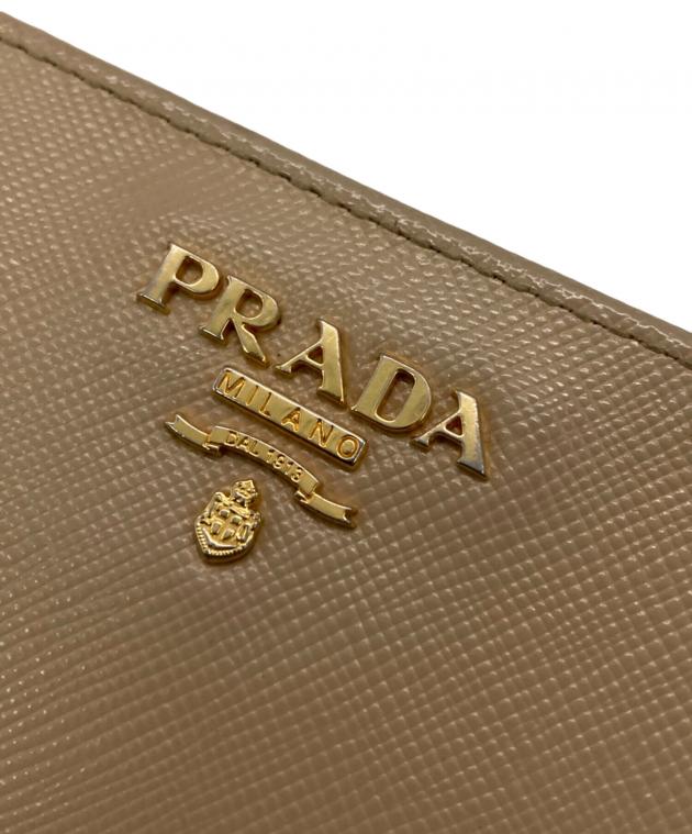 新品未使用⭐️PRADA 二つ折り財布 ベージュ PRADA - PRADA プラダ 二つ折り財布 ベージュ の通販 by ゆうママ's