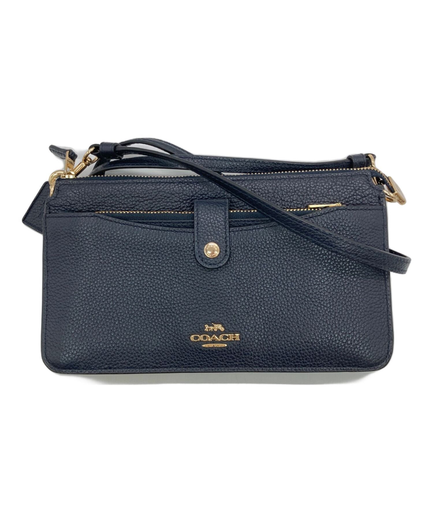 中古・古着通販】COACH (コーチ) ショルダーバッグ ネイビー｜ブランド 