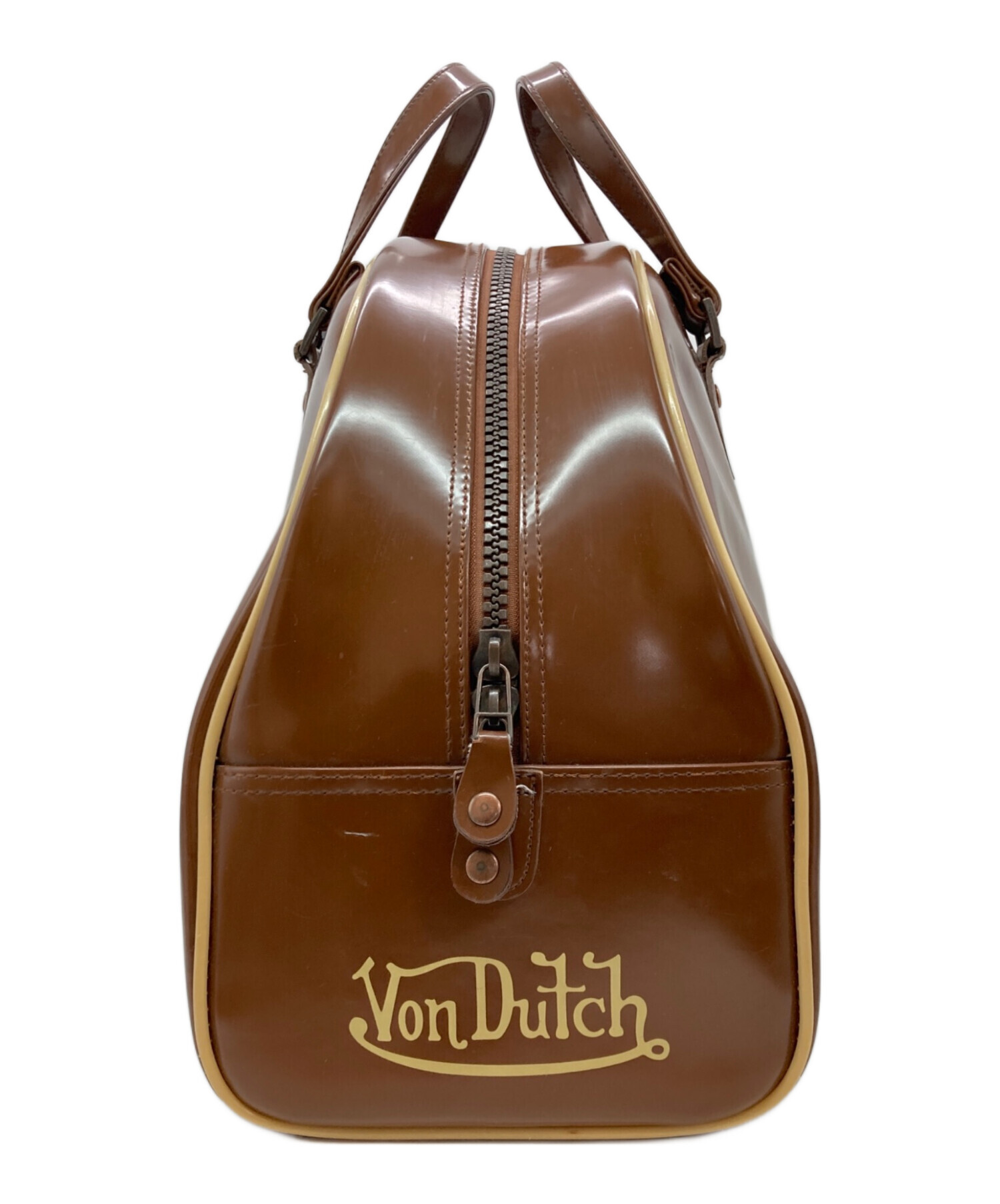 中古・古着通販】Von Dutch (ボンダッチ) ボストンバッグ ブラウン