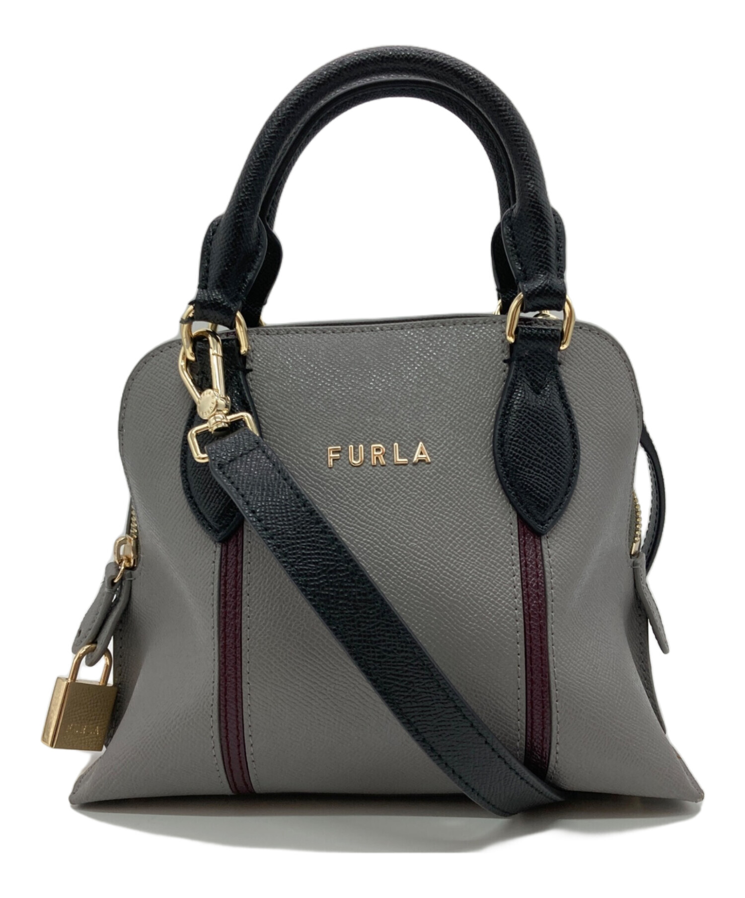 中古・古着通販】FURLA (フルラ) ヴィットリアショルダーバッグ グレー