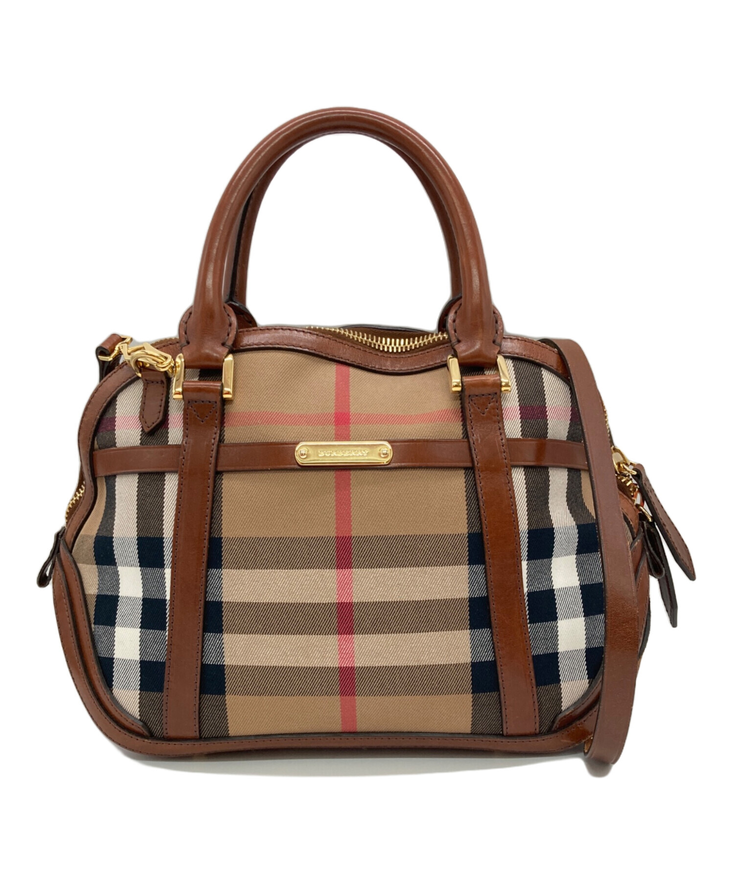 BURBERRY 2way コーディロイ ブラウン 茶色 牛革 ホースロゴ BURBERRY 2way コーディロイ ブラウン 茶色 牛革 ホースロゴ