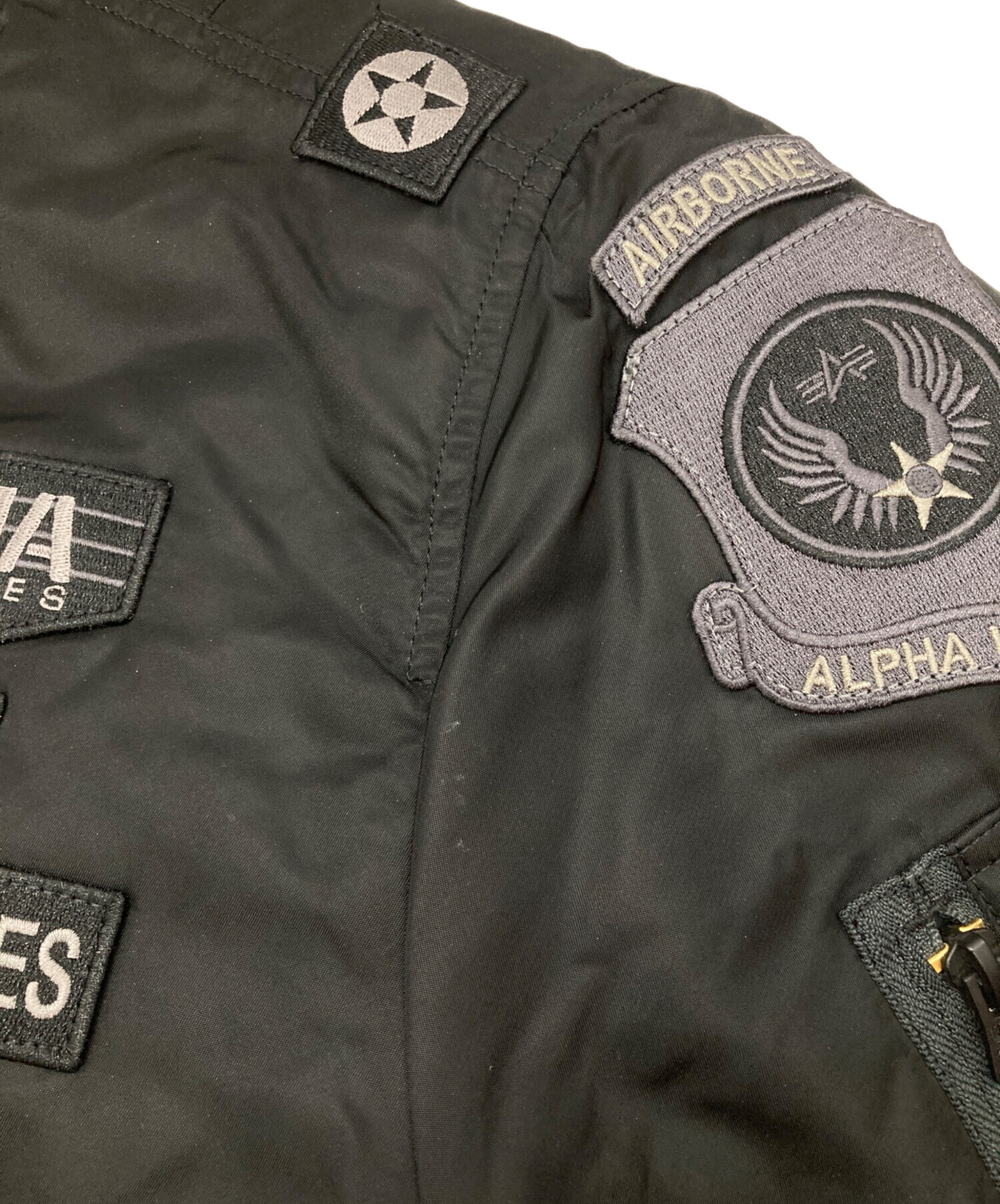 中古・古着通販】ALPHA (アルファ) フルパッチMA-1フライトジャケット