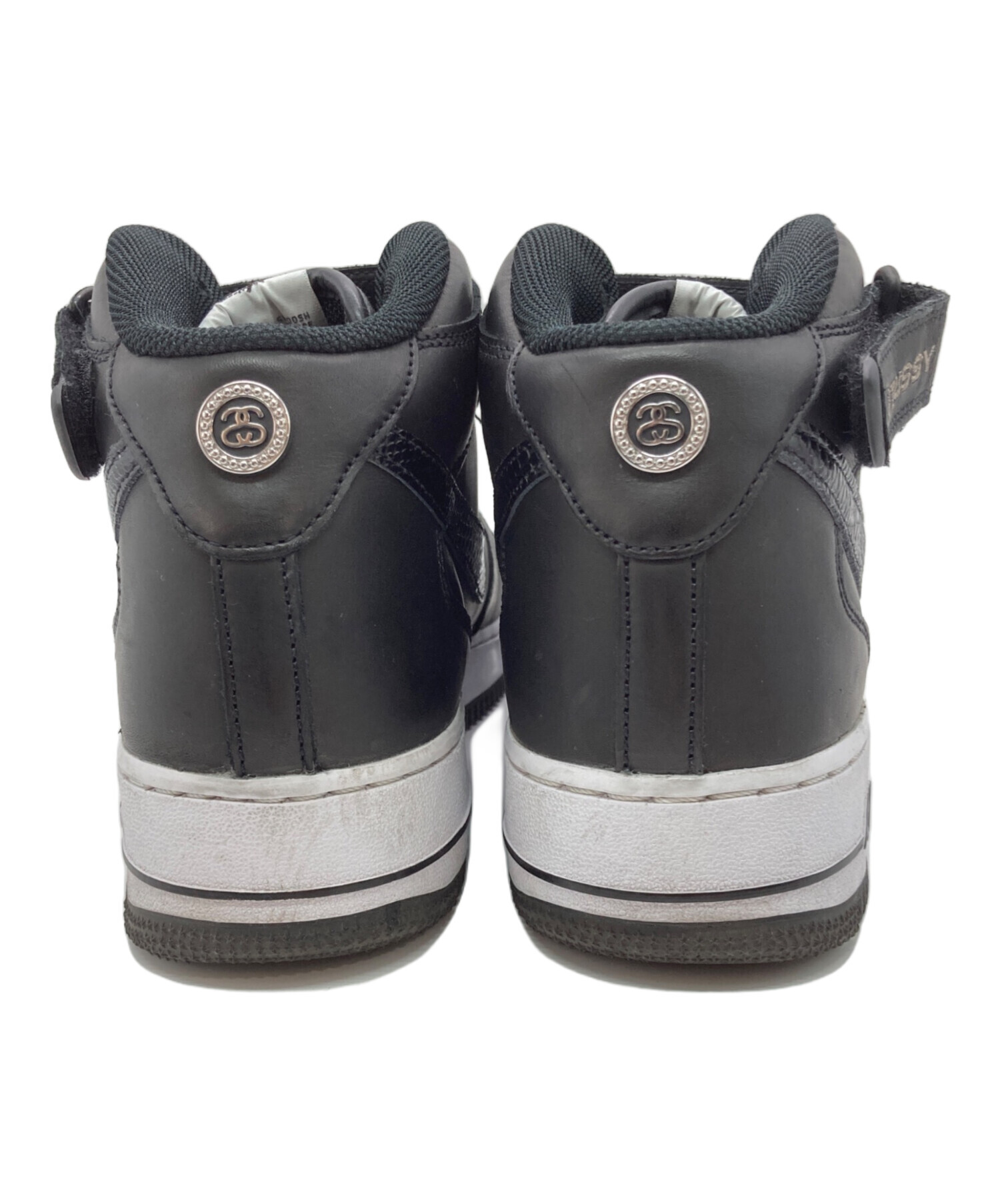 ミートくん　美品・STUSSY AIR FORCE 1 MID 28cm Stussy × Nike Air Force 1 Mid 黒白 28cm 【公式通販】