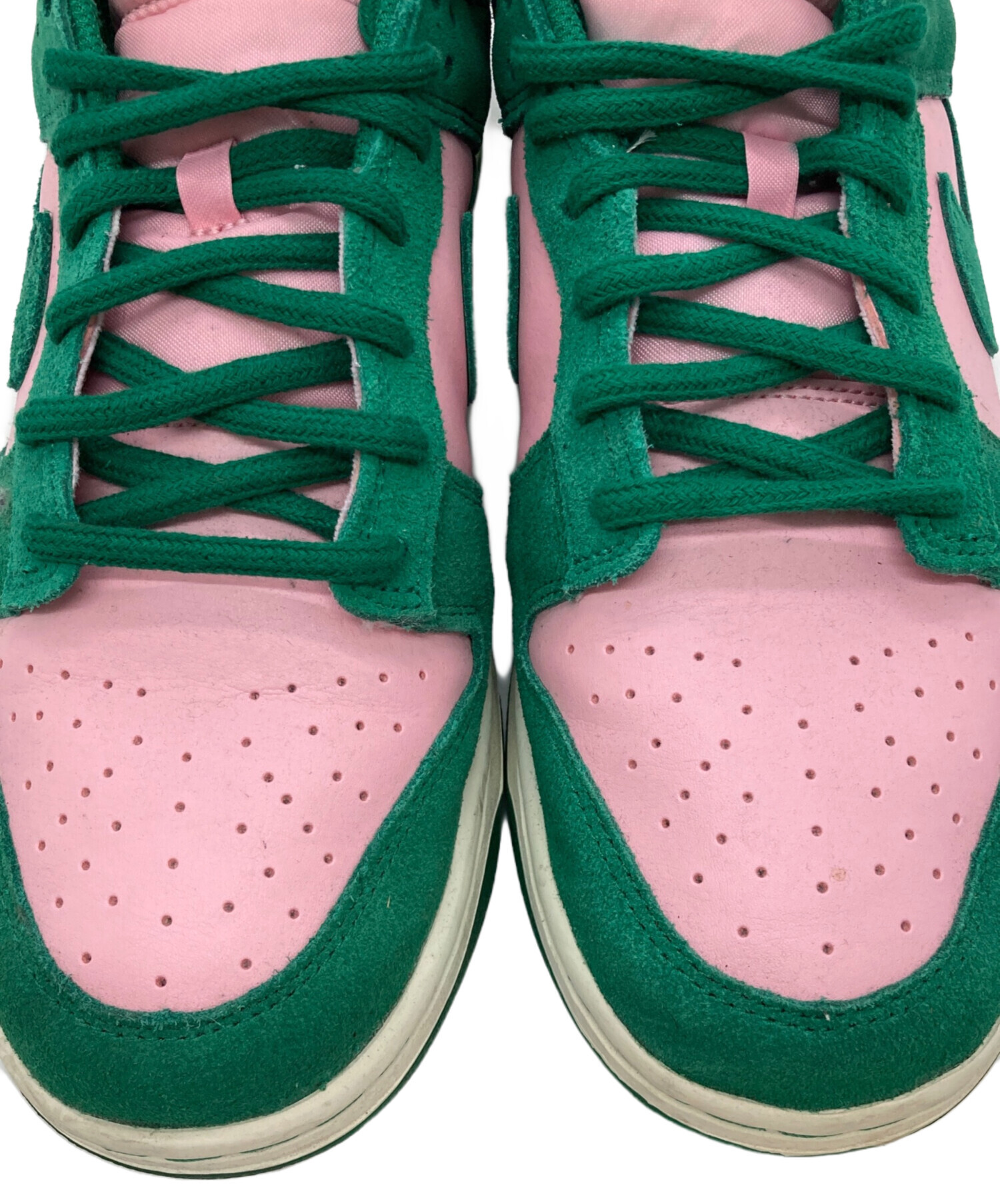 中古・古着通販】NIKE (ナイキ) Dunk Low Retro SE グリーン×ピンク 