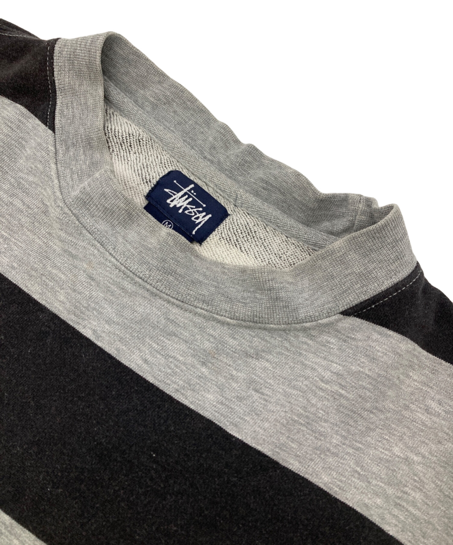 中古・古着通販】stussy (ステューシー) ボーダースウェット ネイビー