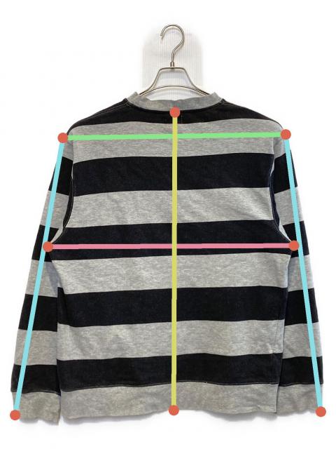 中古・古着通販】stussy (ステューシー) ボーダースウェット ネイビー