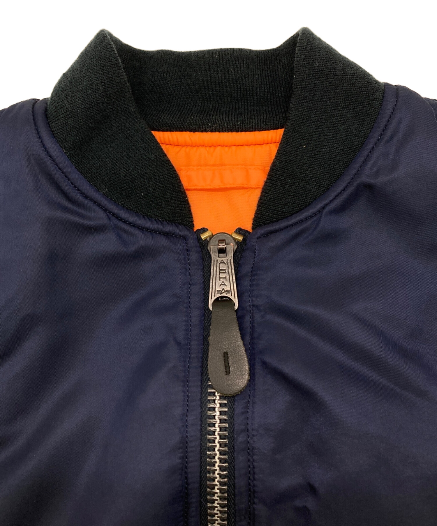 中古・古着通販】ALPHA (アルファ) MA-1ジャケット ネイビー サイズ:L