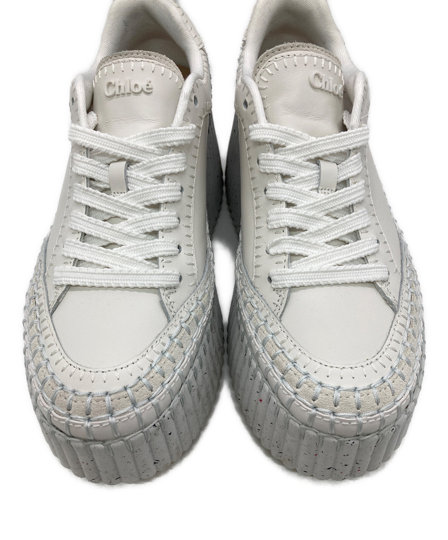 中古・古着通販】Chloe (クロエ) NAMAウェッジスニーカー ホワイト