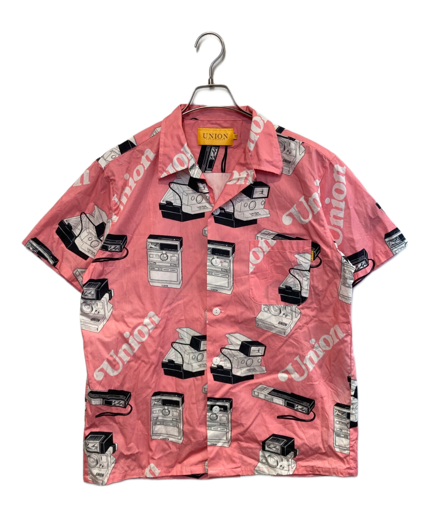 中古・古着通販】UNION (ユニオン) SNAPSHOT WOVEN S/S SHIRT ピンク 