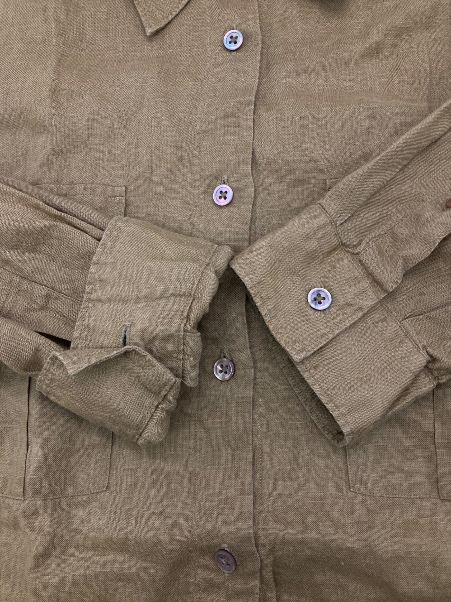中古・古着通販】FRAMeWORK (フレームワーク) LINEN WORKシャツ