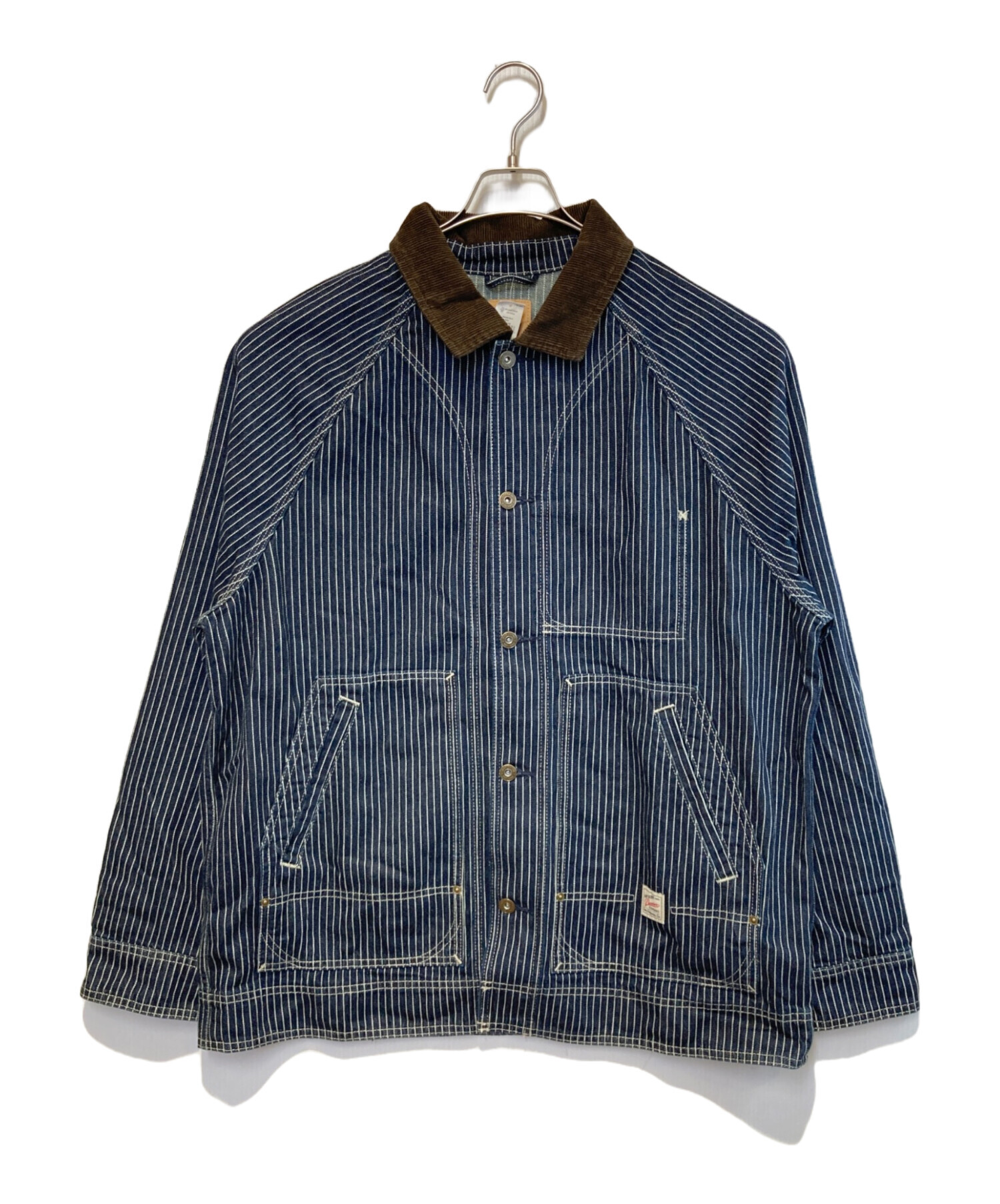中古・古着通販】GAP (ギャップ) デニム ストライプ チョアジャケット 
