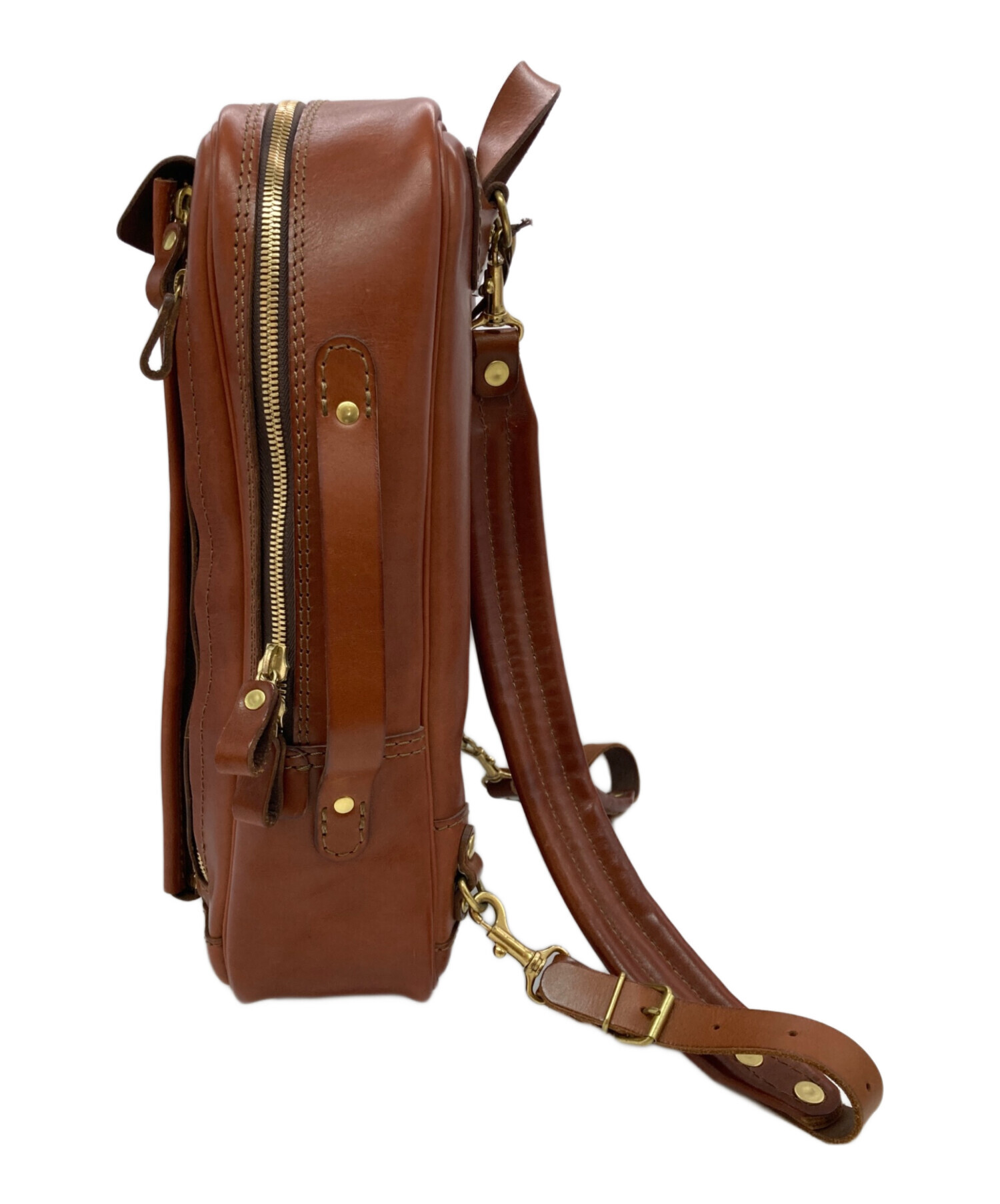 中古・古着通販】Herz (ヘルツ) 2WAYスクエアリュック ブラウン