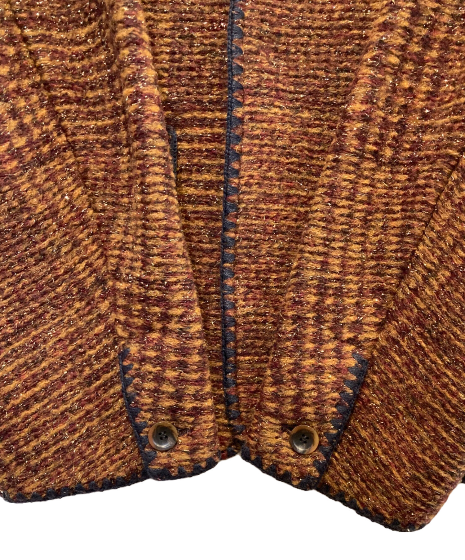 トップス 美品 24AW MACPHEE マカフィー チェックスパーク クルー