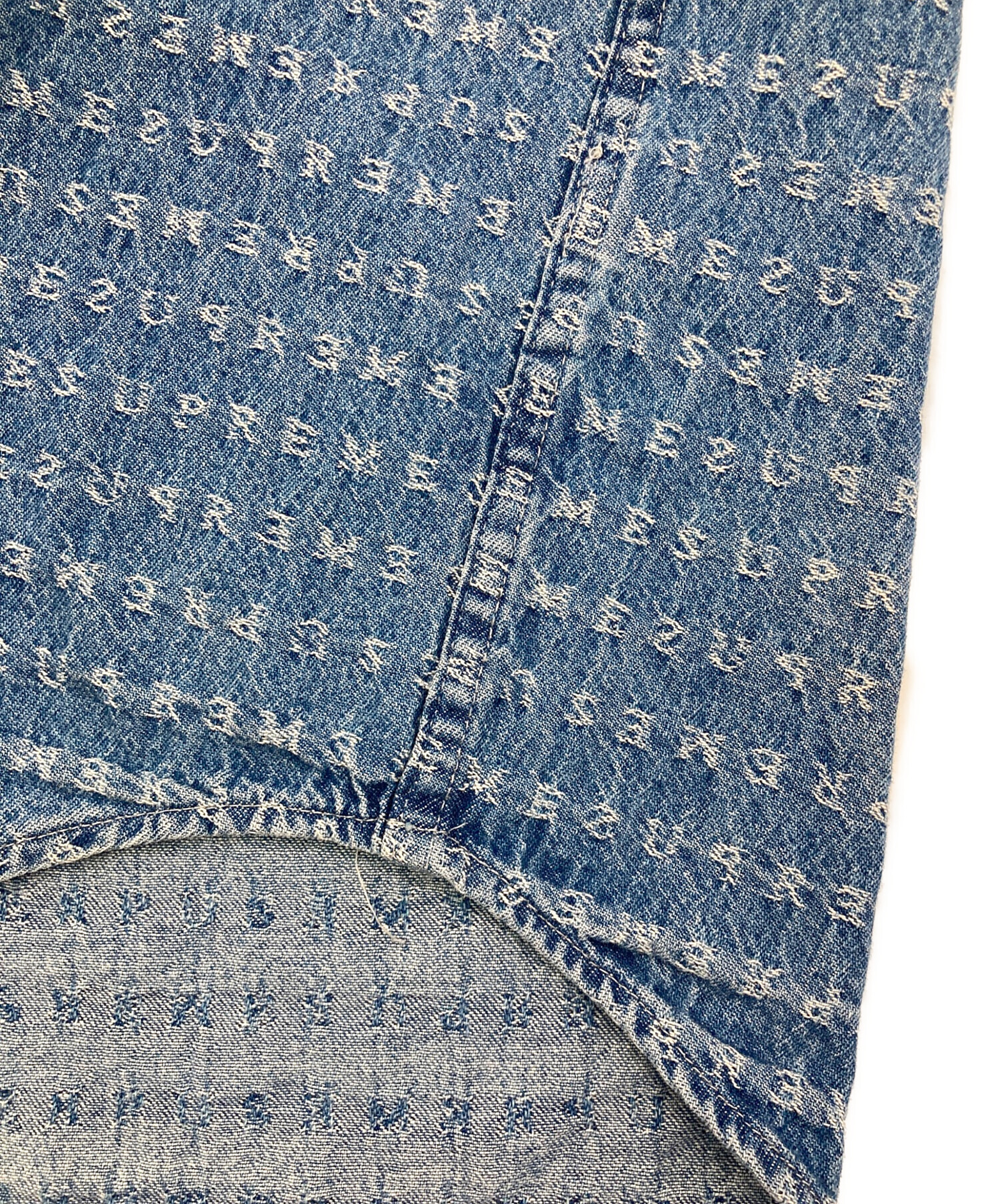 中古・古着通販】SUPREME (シュプリーム) JACQUARD LOGOS DENIM SHIRT