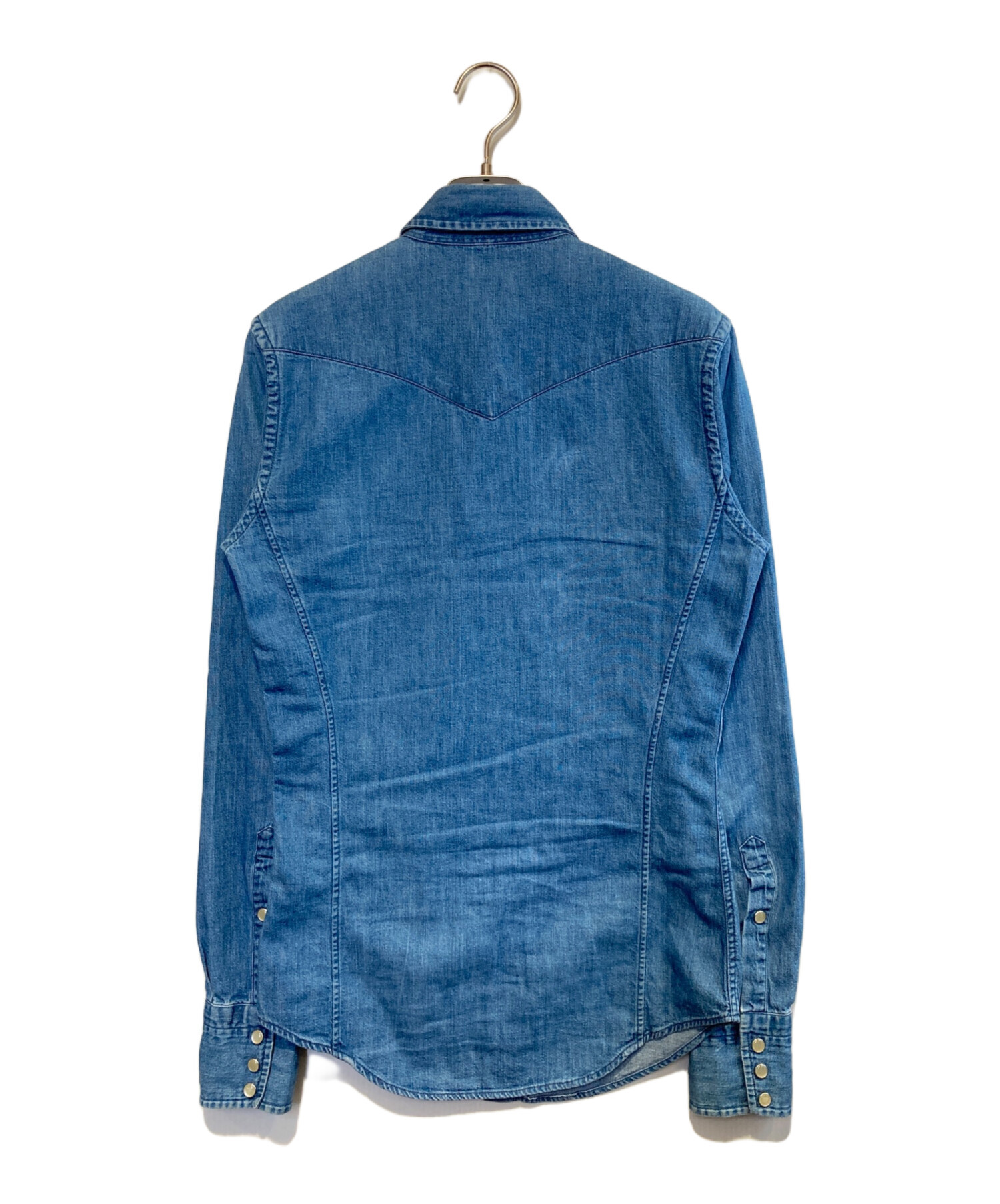 美品 トムフォード TOM FORD シャツ デニムシャツ ロングスリーブ コットン トップス レディース 40 インディゴブルー 楽天市場】トムフォード（レディースファッション）の通販