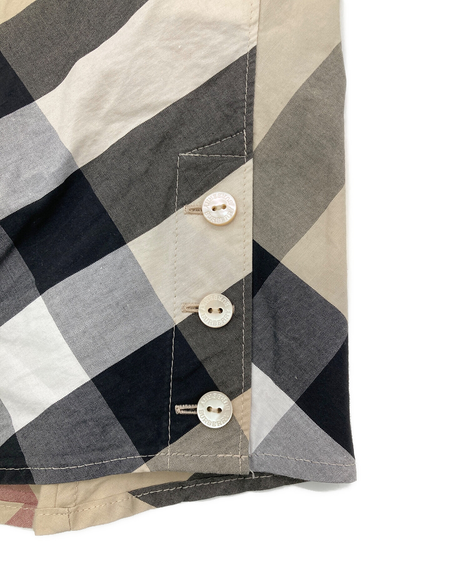 BURBERRY LONDON モノトーン　ノバチェック　ノースリーブ　38 中古・古着通販】BURBERRY LONDON (バーバリーロンドン) ノバチェック