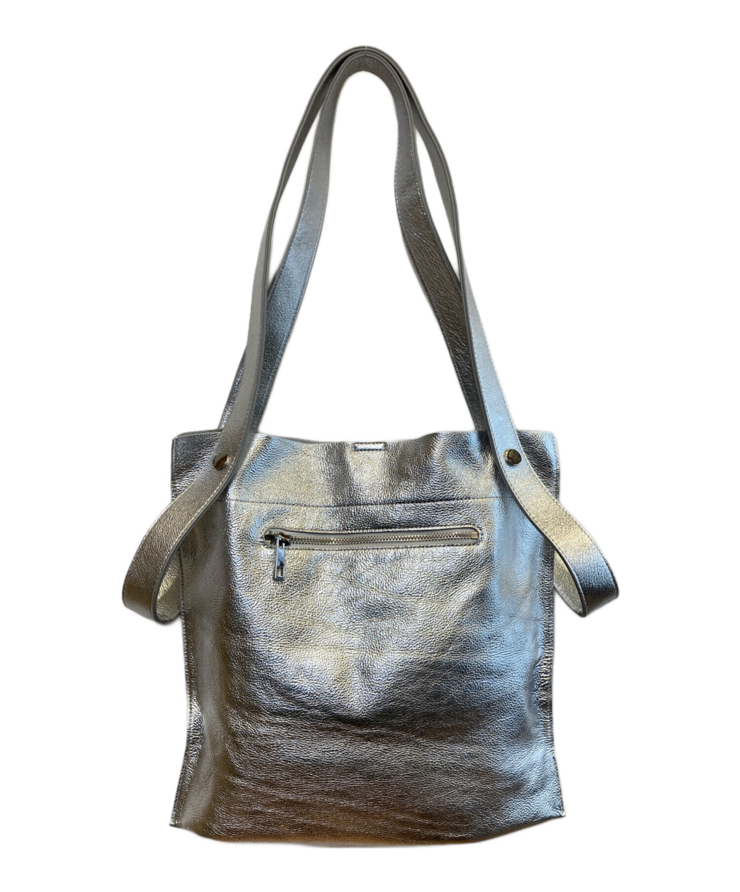 Beaure ビュレ　シルバー ショルダー　トートバッグ　カウレザー2WAY 中古・古着通販】Beaure (ビュレ) カウレザー 2way トートバッグ
