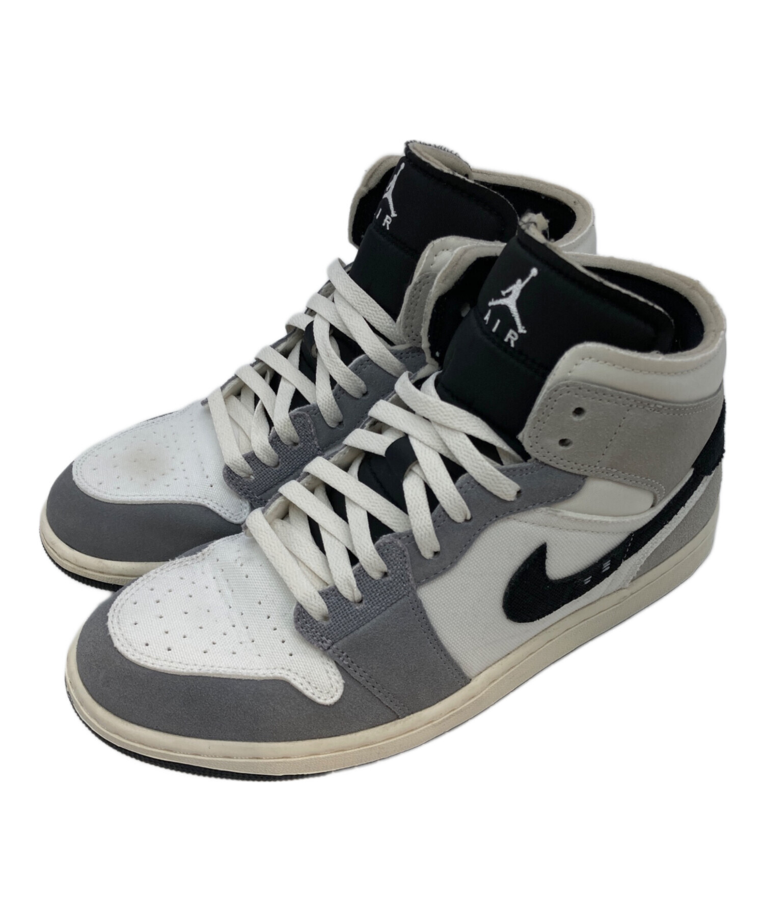 中古・古着通販】NIKE (ナイキ) AIR JORDAN 1 MID SE CRAFT グレー 