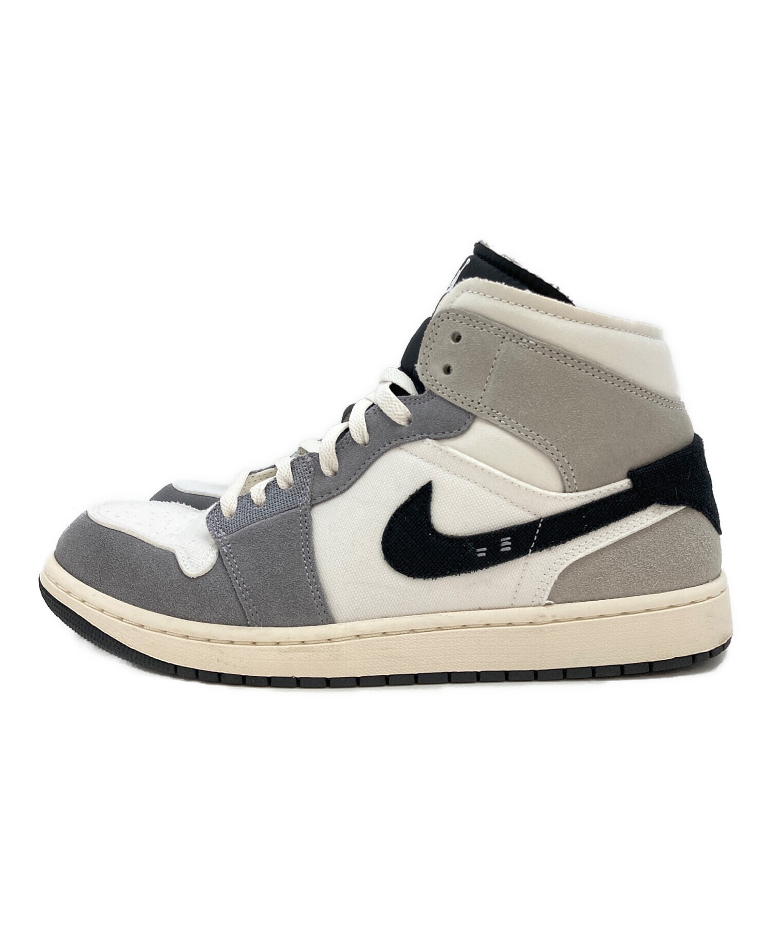 中古・古着通販】NIKE (ナイキ) AIR JORDAN 1 MID SE CRAFT グレー 