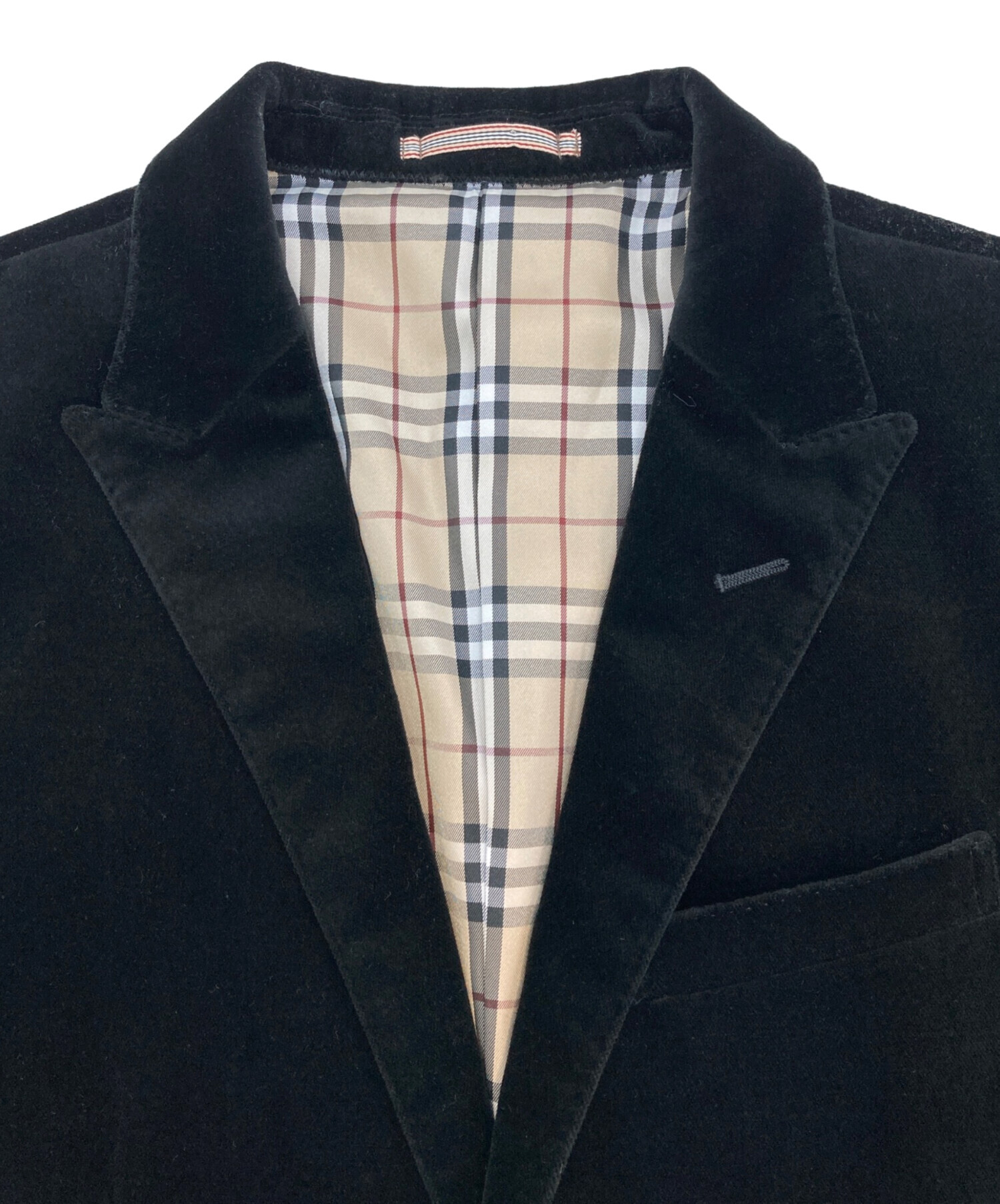 BURBERRY BLACK LABEL ベルベットジャケット L 中古・古着通販】BURBERRY BLACK LABEL (バーバリーブラックレーベル