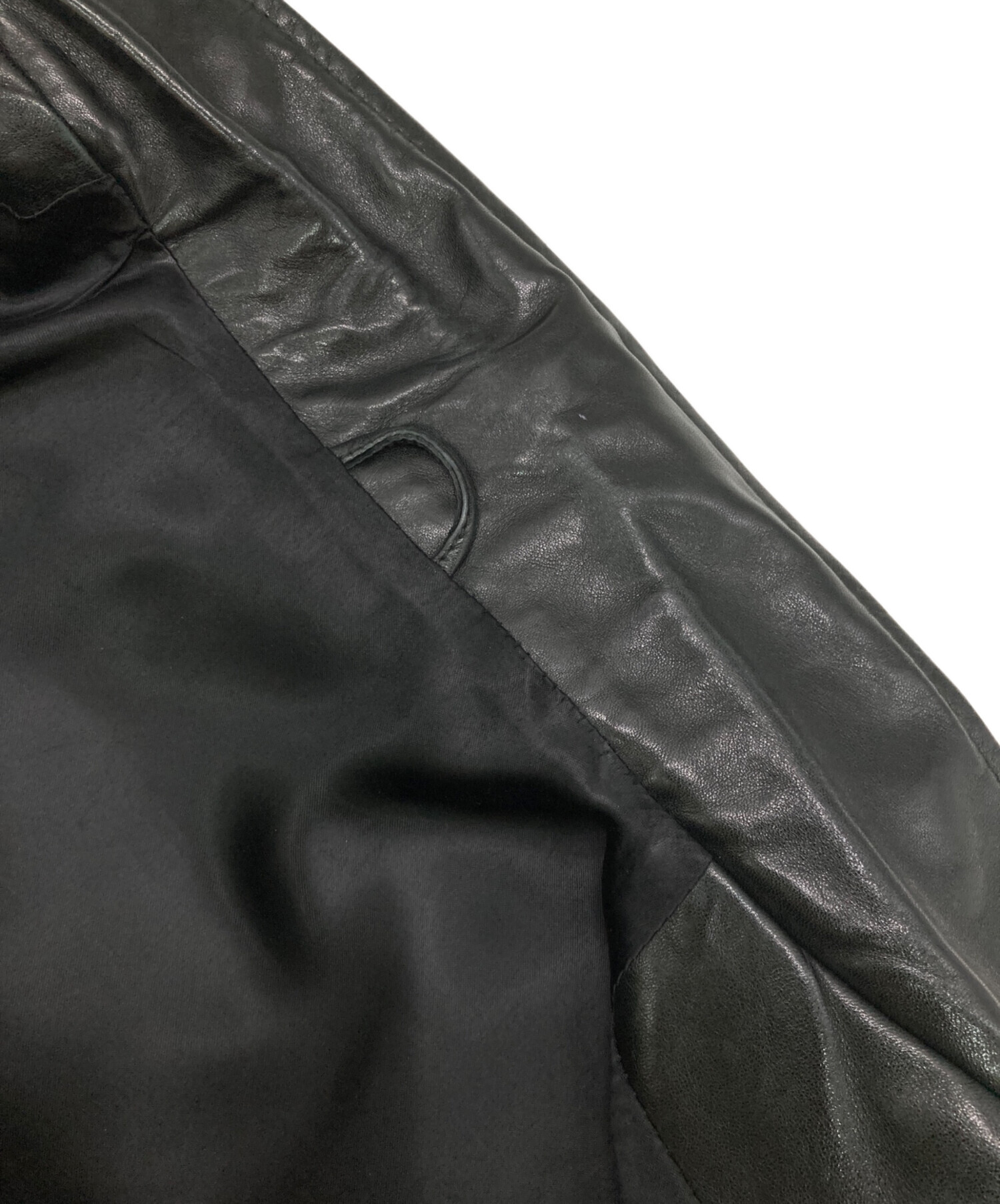 中古・古着通販】LANVIN STUDIO (ランバンスタジオ) レザーカーコート 