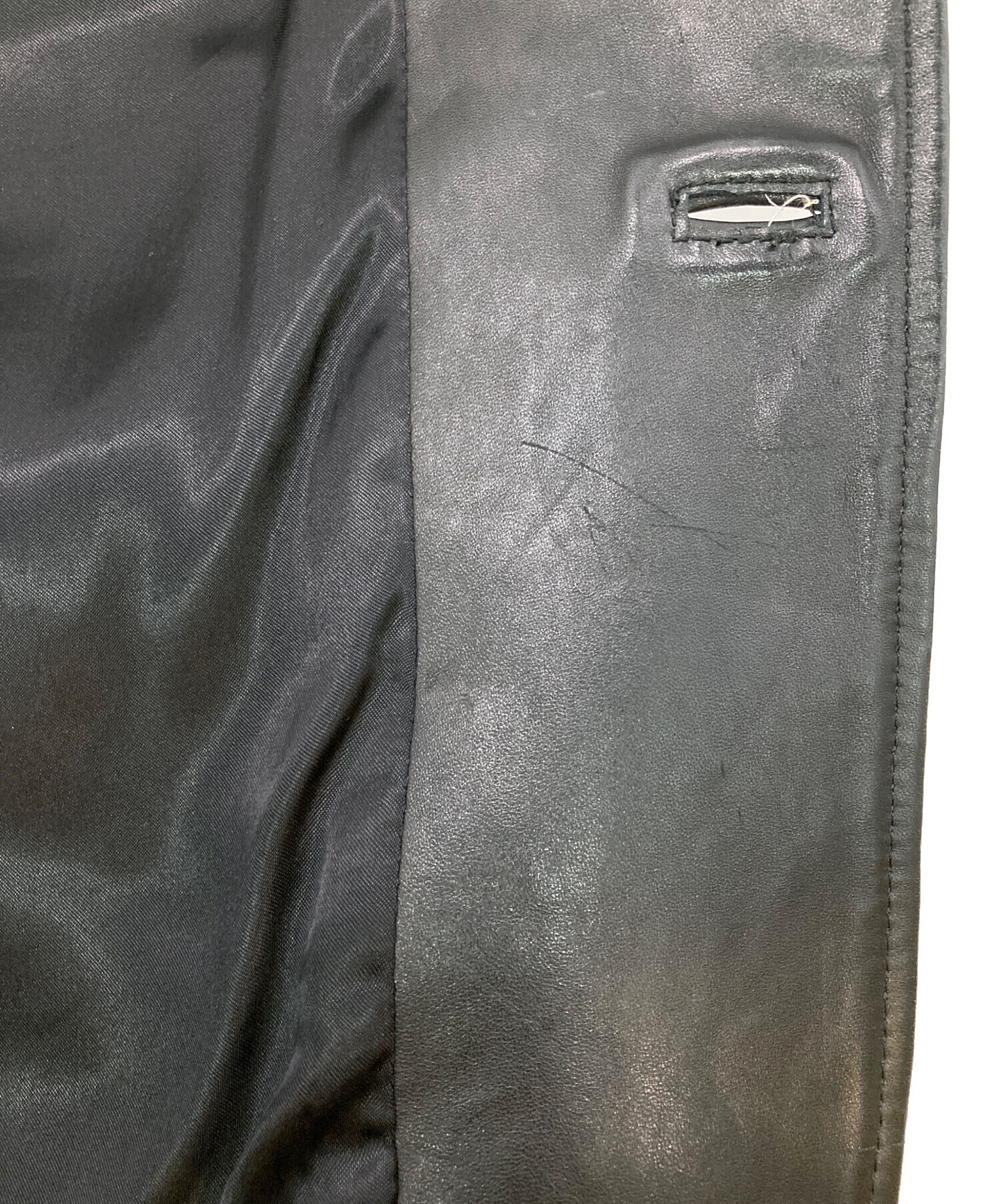 中古・古着通販】LANVIN STUDIO (ランバンスタジオ) レザーカーコート 