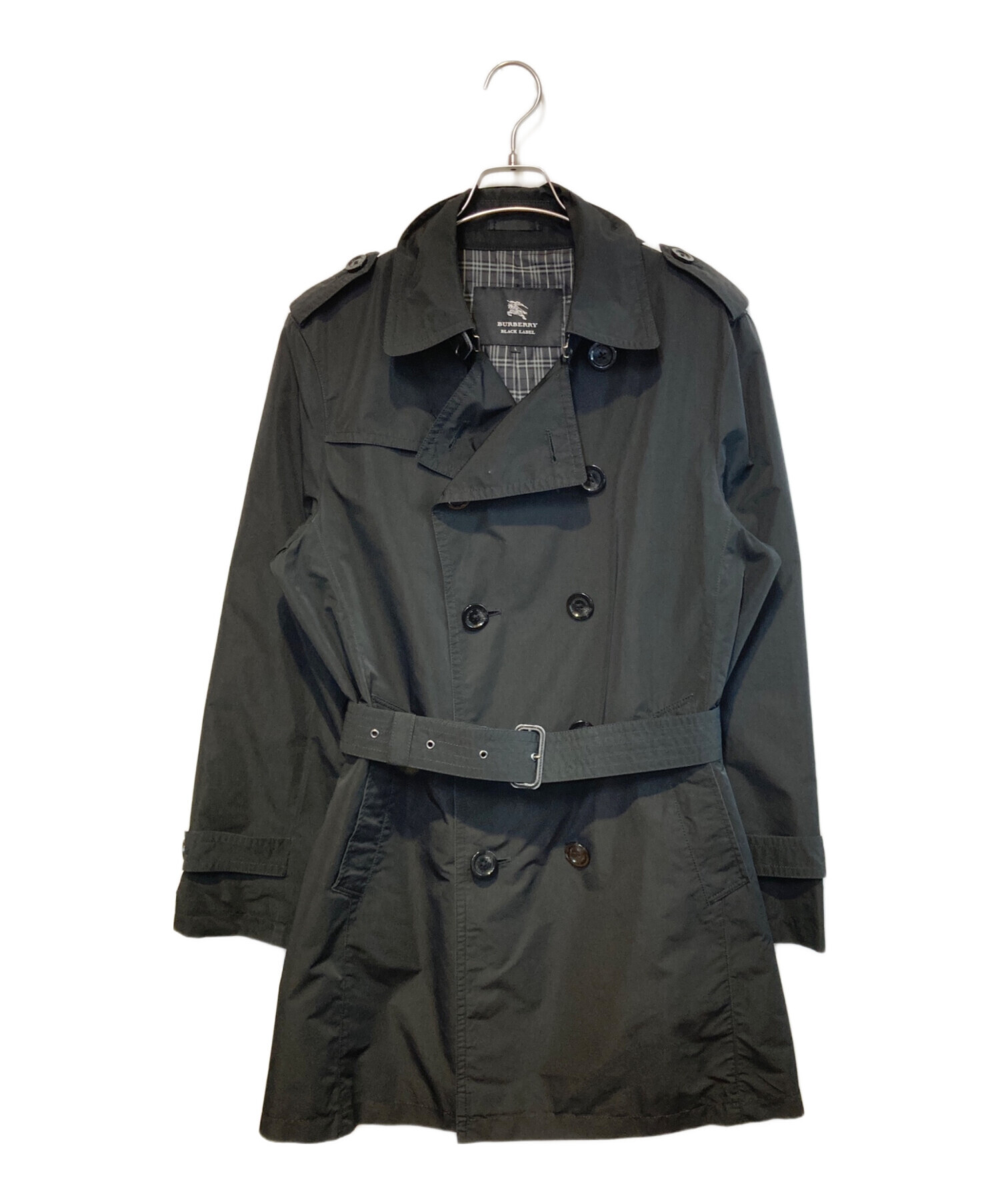 BLACK LABEL 中古・古着通販BURBERRY ノバチェック LABELバーバリーブラックレーベル トレンチコート ☆バーバリー　ブラックレーベル　トレンチコート古着　Lサイズ☆