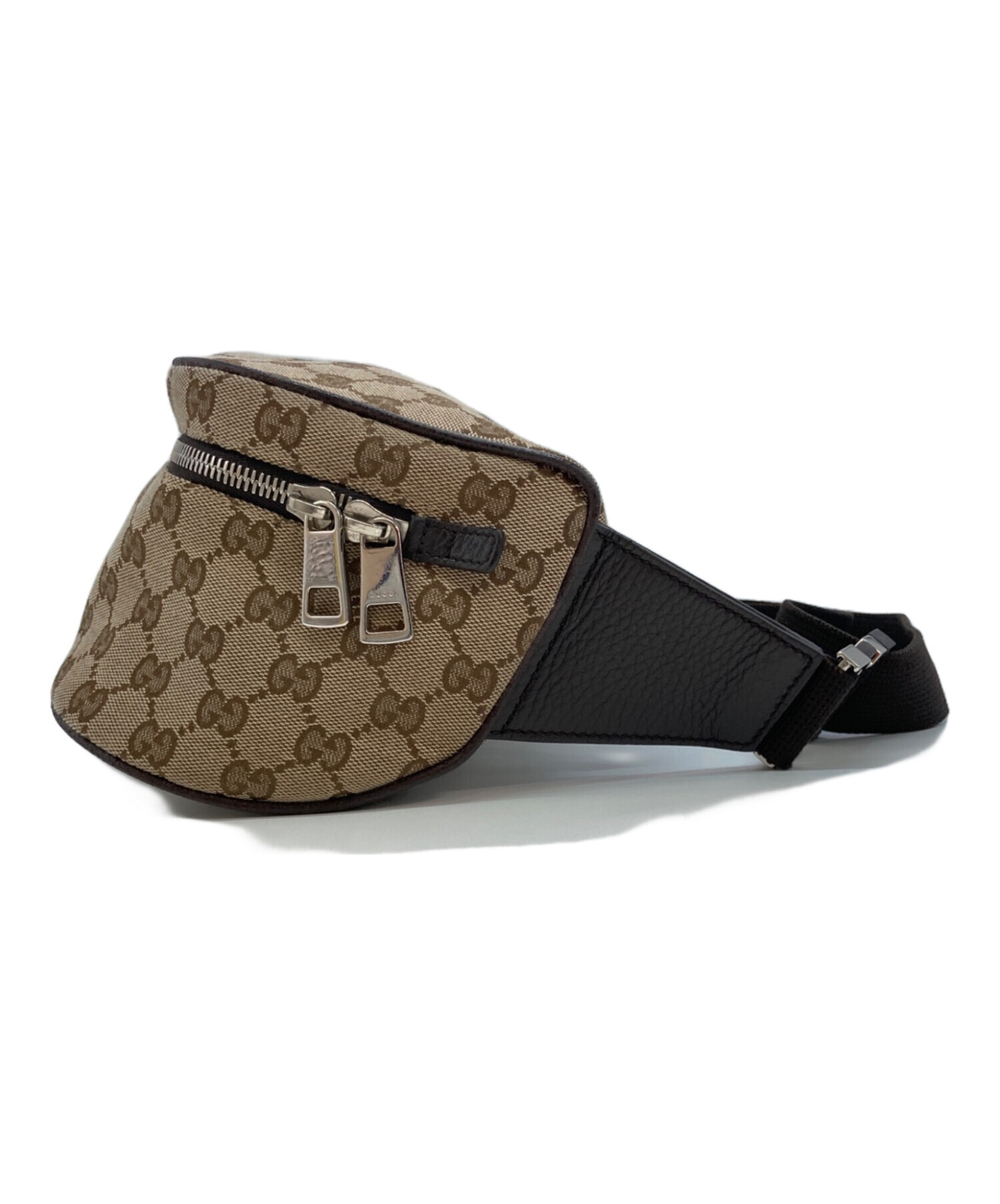 GUCCI ボディバッグ ベージュ キャンバス 中古・古着通販】GUCCI (グッチ) GGキャンバスボディバッグ ベージュ