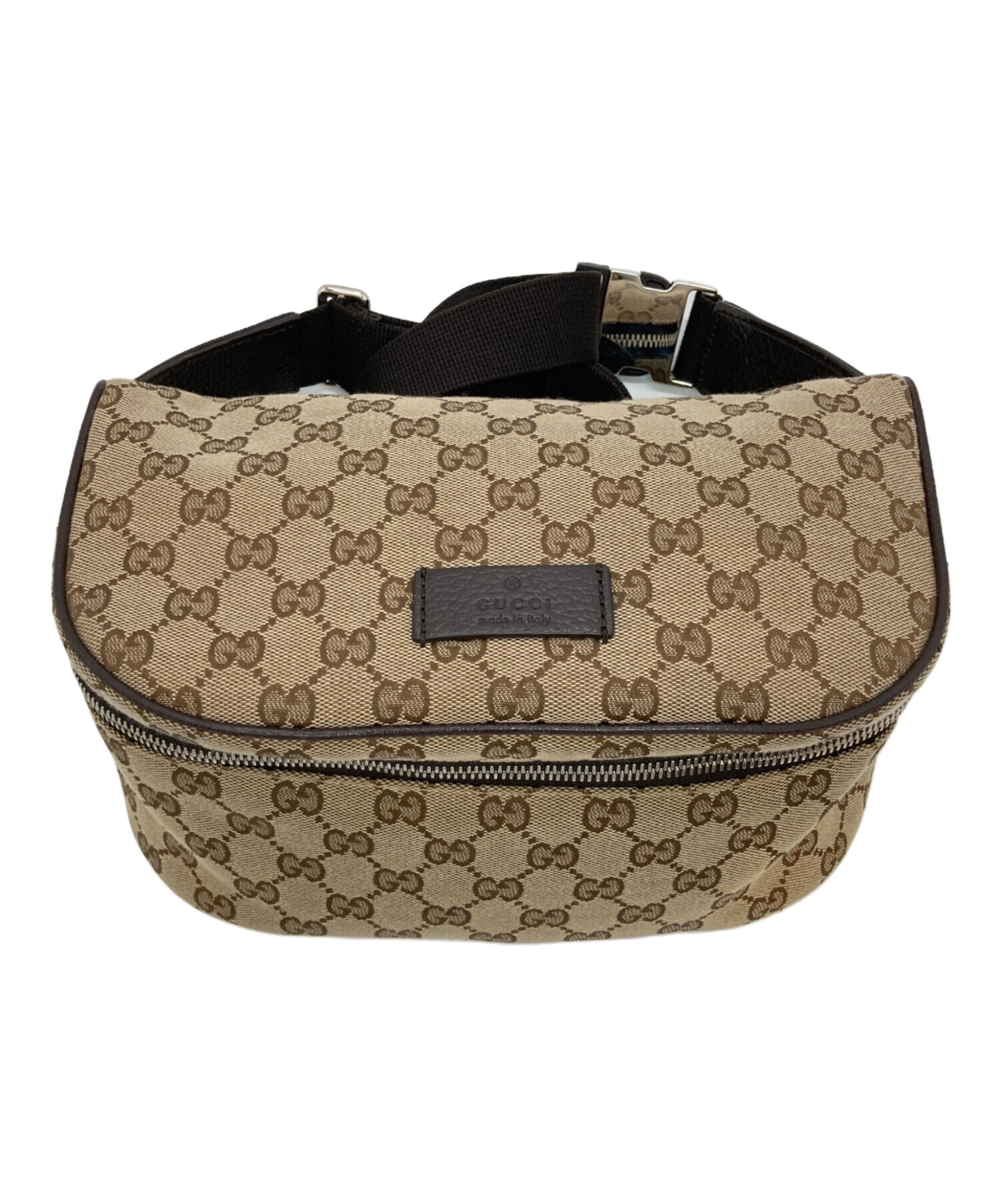 中古・古着通販】GUCCI (グッチ) GGキャンバスボディバッグ ベージュ