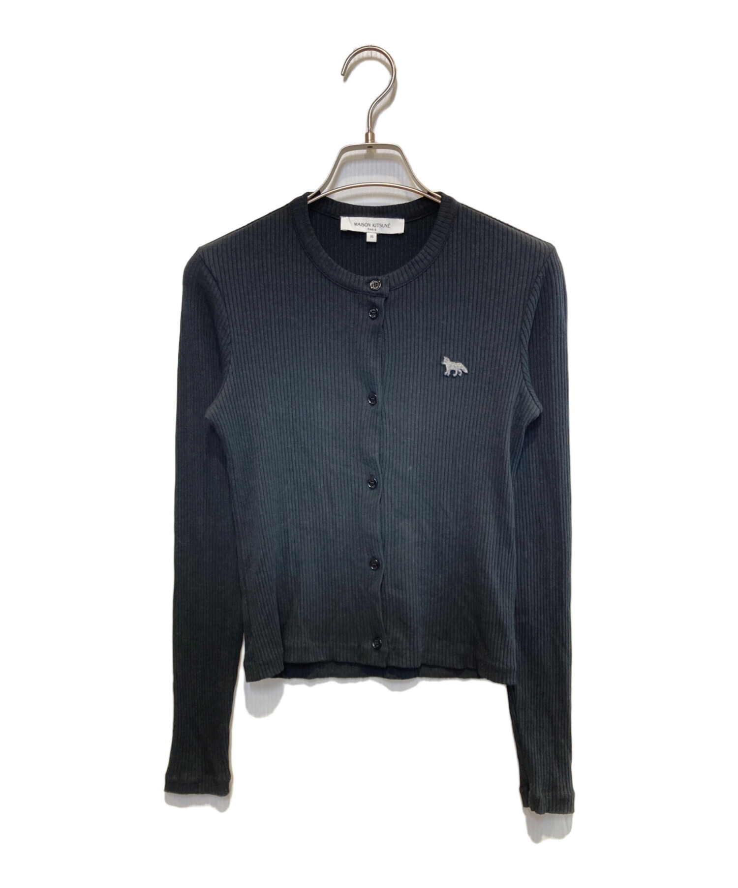 MAISON KITSUNE メゾンキツネ カーディガン M 紺 【古着】【中古】【送料無料】 中古・古着通販】maison kitsune (メゾンキツネ) フォックスヘッド