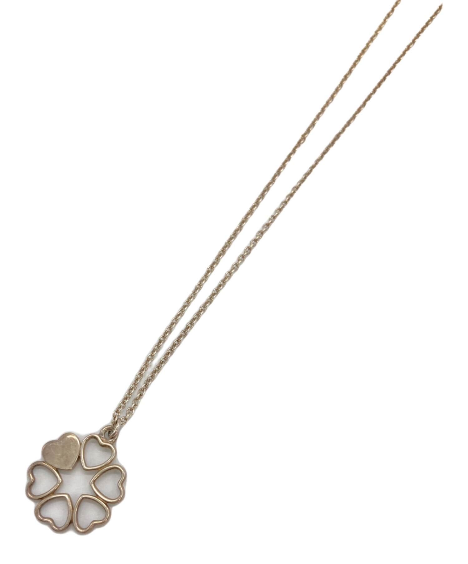 未使用に近い ティファニー ネックレス ハート クローバー マルチ 袋付き 中古・古着通販】TIFFANY & Co. (ティファニー) ハートクローバー