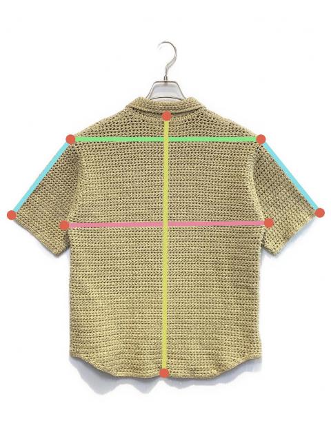 チ*ロ様 AURALEE オーラリー　KNIT HALF SLEEVE CARD 中古・古着通販】AURALEE (オーラリー) HAND CROCHET KNIT HALF